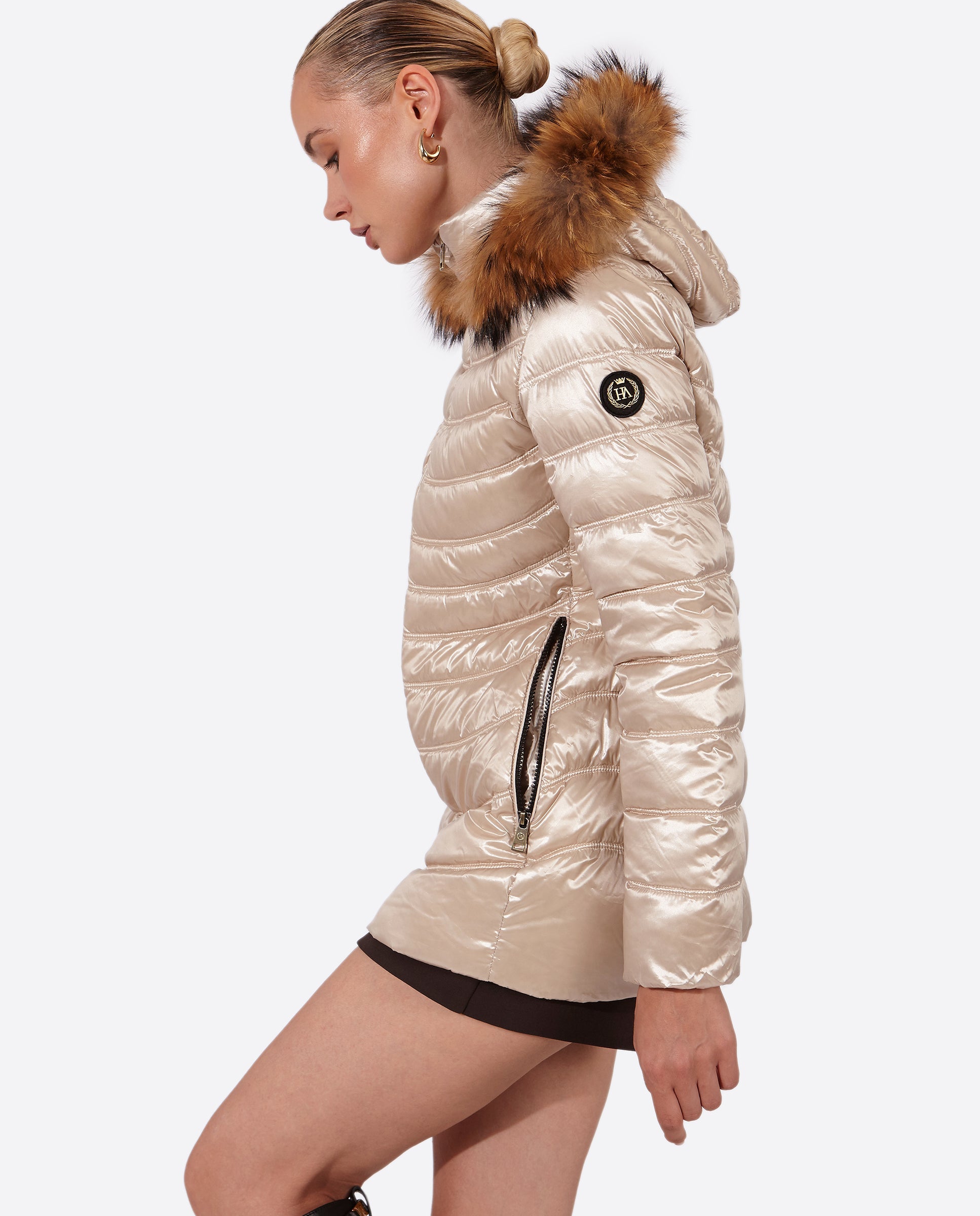 Women's down jacket LION Champagne-Jacket-Henry Arroway-XS-Champagne-1-Urbanheer