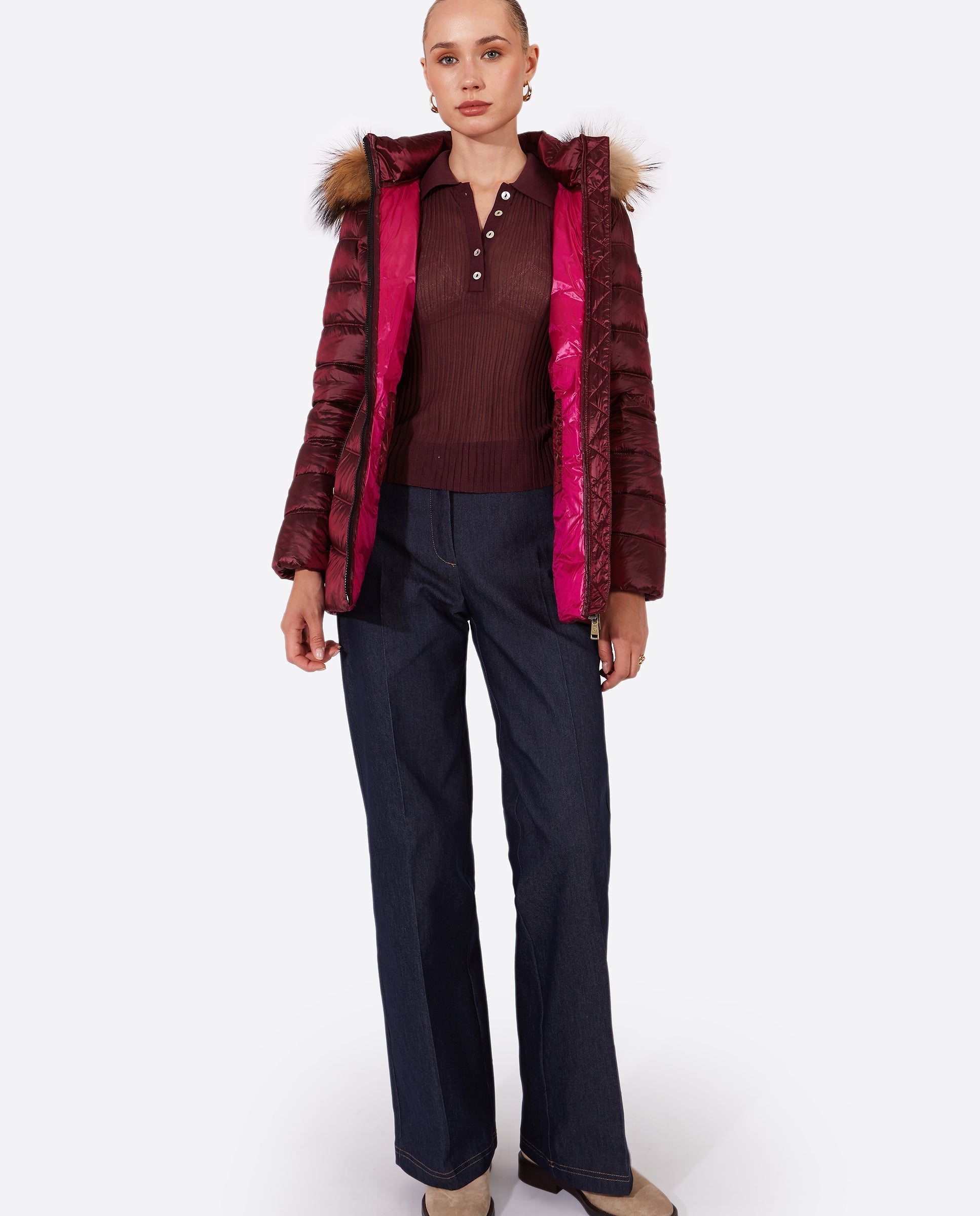 Women's down jacket LION DARK PURPLE-Jacket-Henry Arroway-XS-DARK PURPLE-Urbanheer