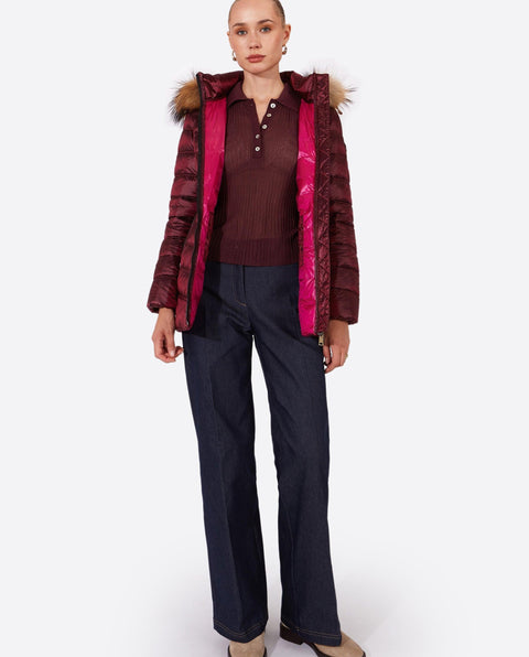 Women's down jacket LION DARK PURPLE-Jacket-Henry Arroway-XS-DARK PURPLE-Urbanheer