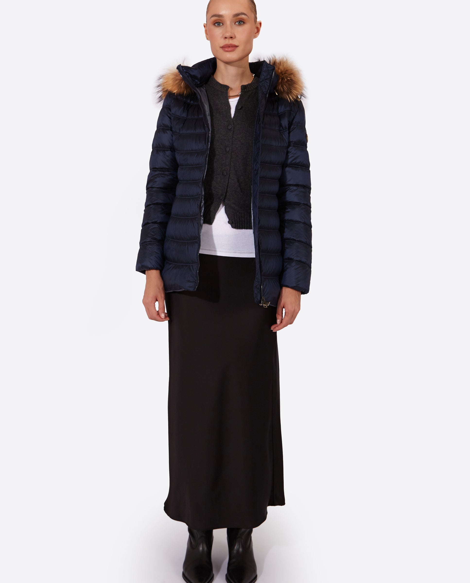 Women's down jacket LION Midnight Blue-Jacket-Henry Arroway-XS-Midnight Blue-Urbanheer