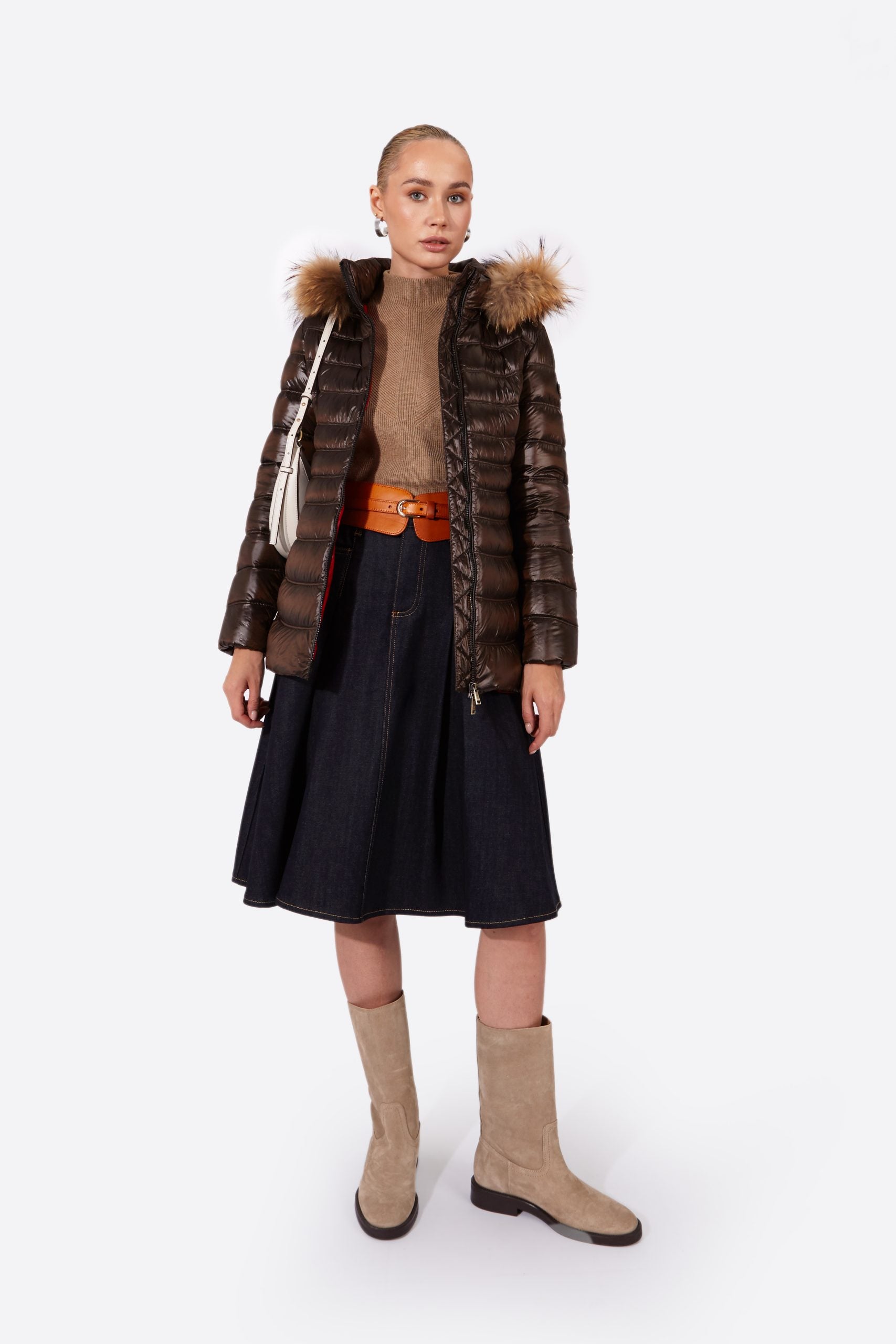 Women's down jacket LION Moka-Jacket-Henry Arroway-XS-Moka/c-Urbanheer