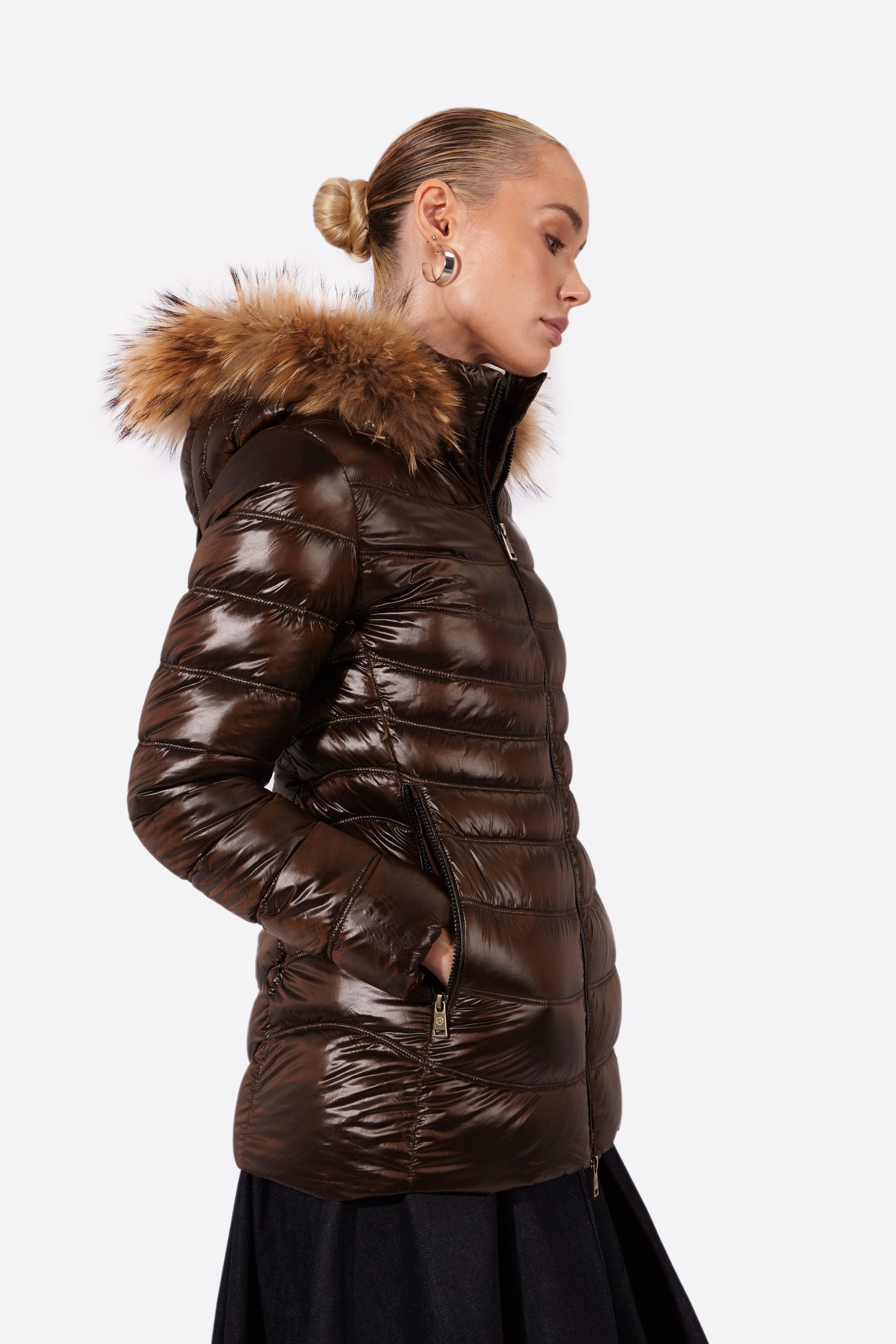 Women's down jacket LION Moka-Jacket-Henry Arroway-XS-Moka/c-Urbanheer