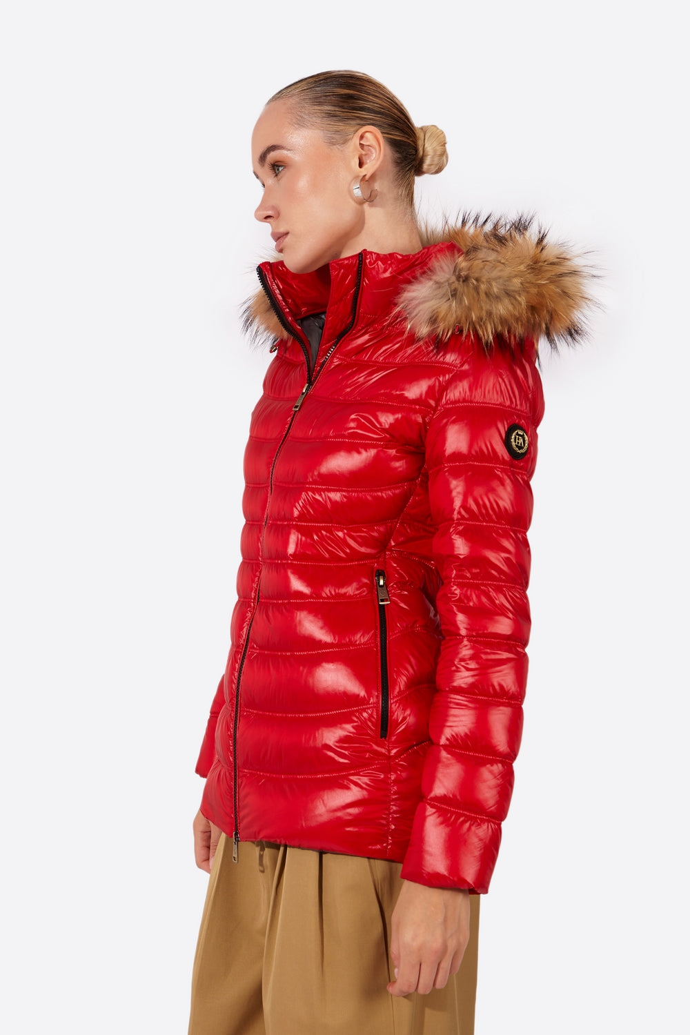 Women's down jacket LION RED-Jacket-Henry Arroway-XS-Red/c-Urbanheer