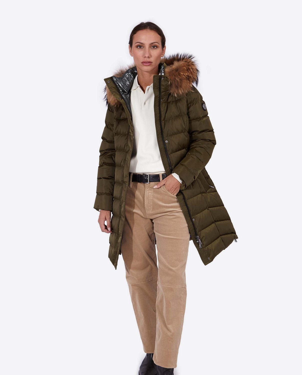 Women's down jacket MANHATTAN Army Green-Jacket-Henry Arroway-XS-Army Green-Urbanheer