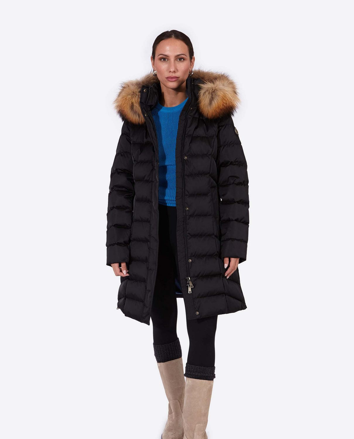 Women's down jacket MANHATTAN BLACK-Jacket-Henry Arroway-XS-Black-Urbanheer