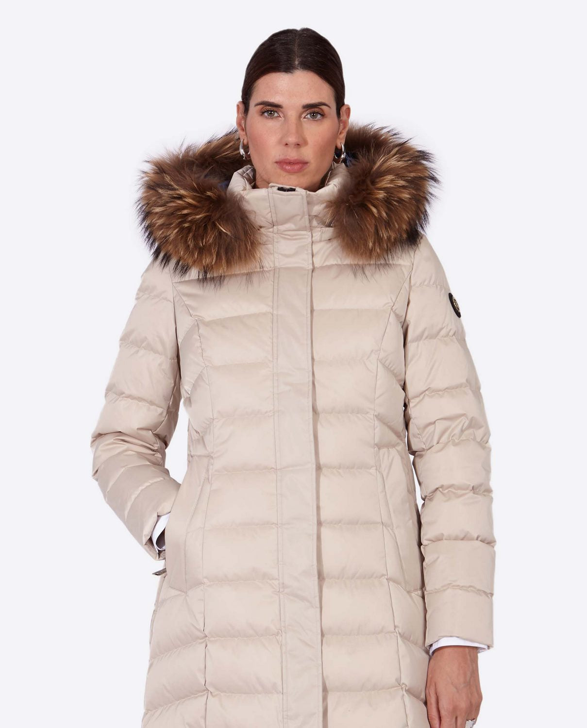 Women's down jacket MANHATTAN CHAMPAGNE-I-Jacket-Henry Arroway-XS-Champagne-1-Urbanheer