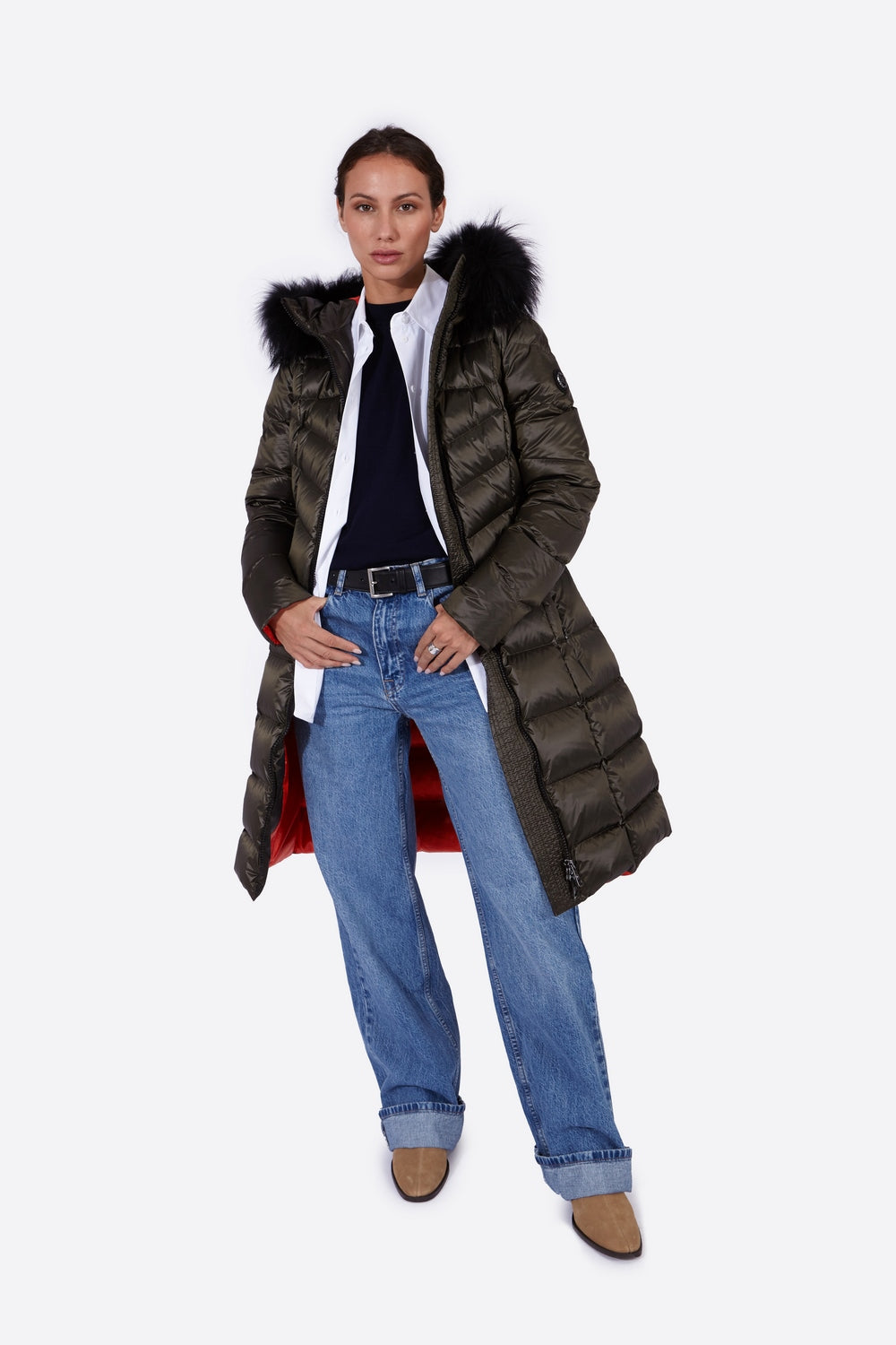 Women's down jacket MORGANA-Jacket-Henry Arroway-XS-Kaki-Urbanheer