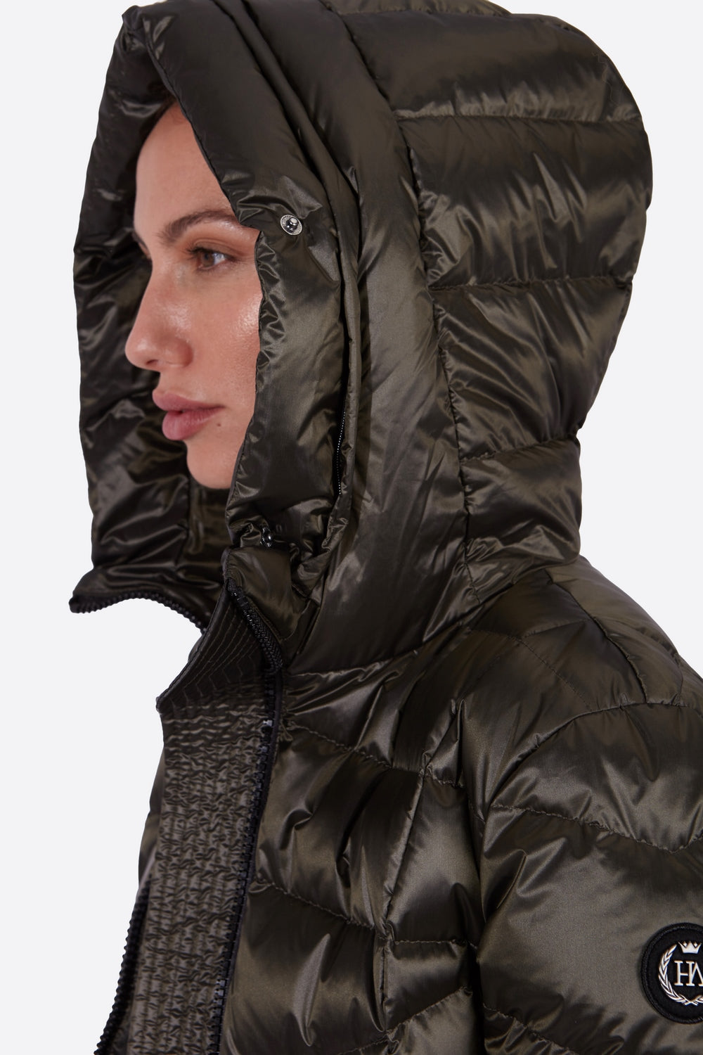 Women's down jacket MORGANA-Jacket-Henry Arroway-XS-Kaki-Urbanheer