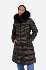 Women's down jacket MORGANA-Jacket-Henry Arroway-XS-Kaki-Urbanheer