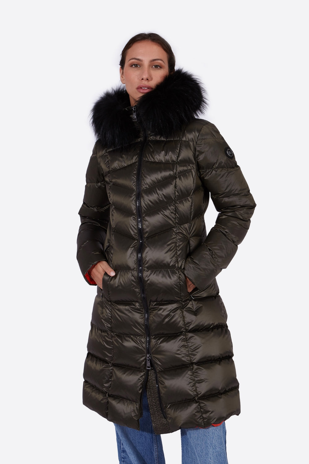 Women's down jacket MORGANA-Jacket-Henry Arroway-XS-Kaki-Urbanheer
