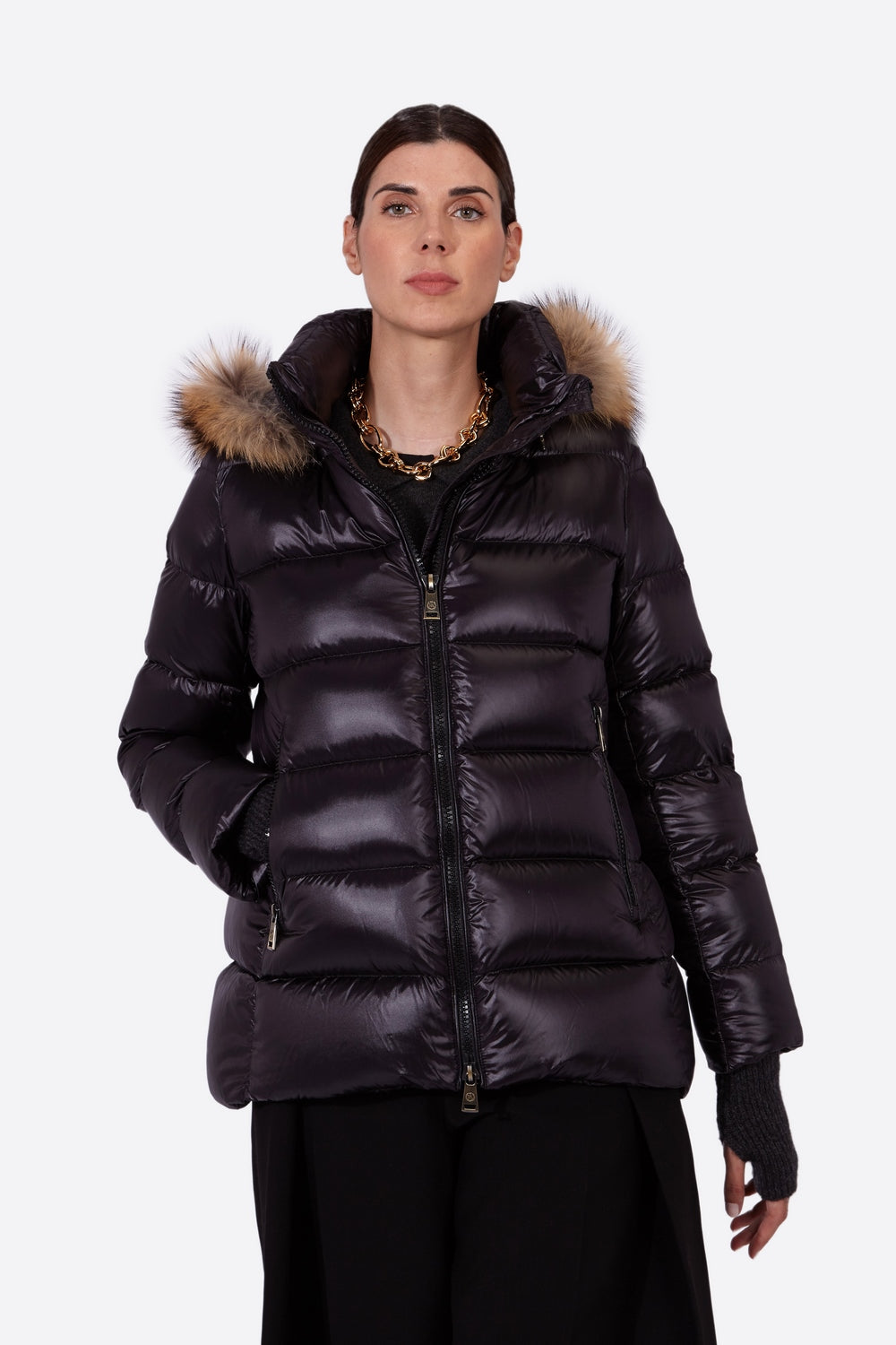 Women's down jacket PRINCESS-N BLACK-Jacket-Henry Arroway-XS-Black/s-Urbanheer