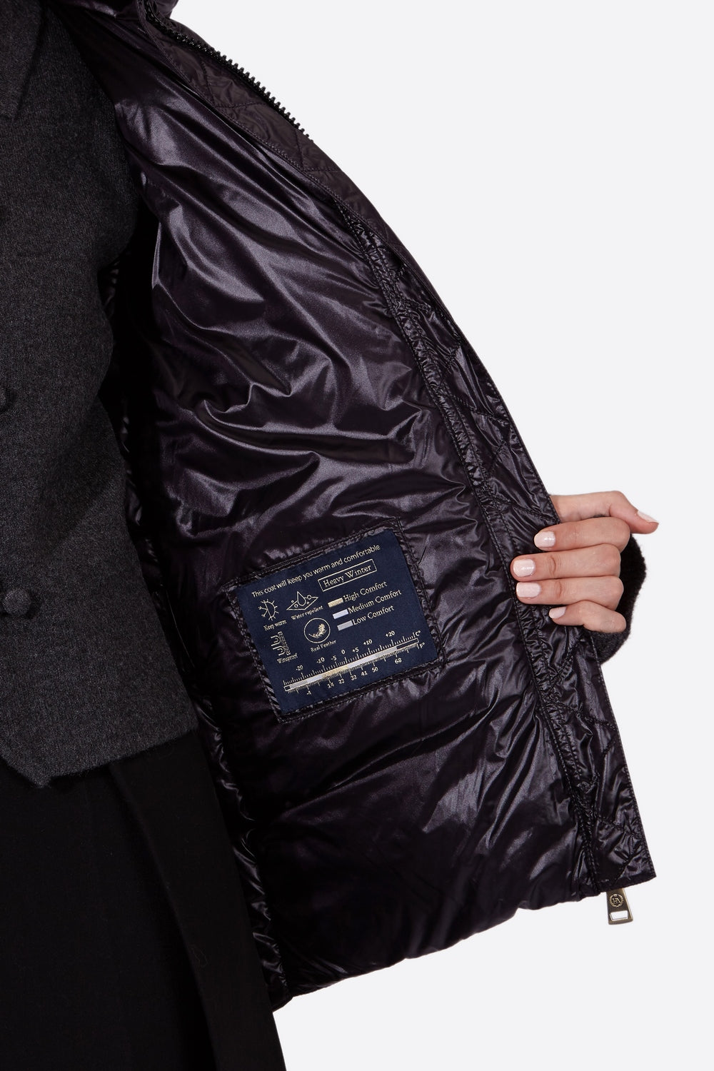 Women's down jacket PRINCESS-N BLACK-Jacket-Henry Arroway-XS-Black/s-Urbanheer