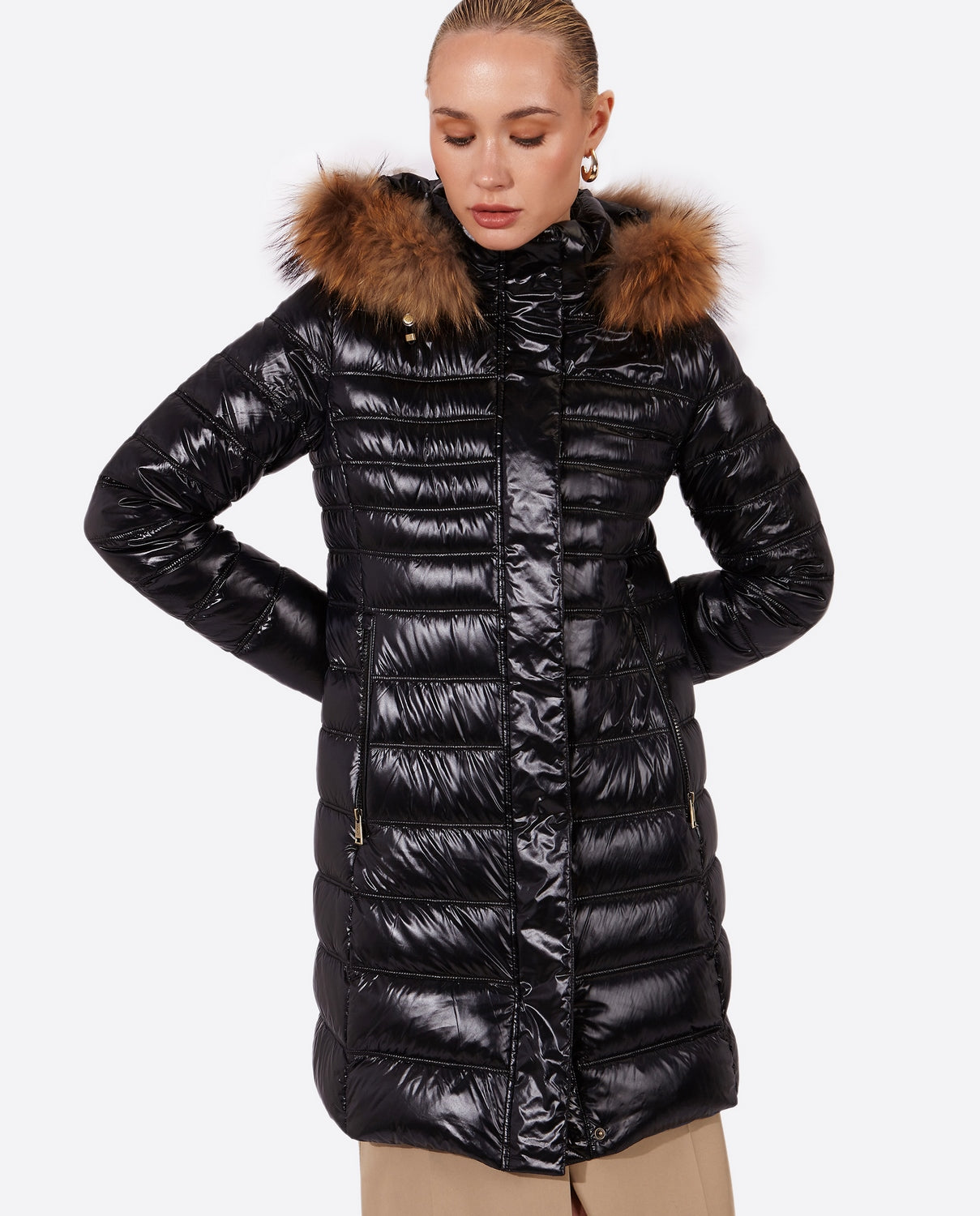 Women's down jacket ZOE Black-Jacket-Henry Arroway-XS-Black/c-Urbanheer