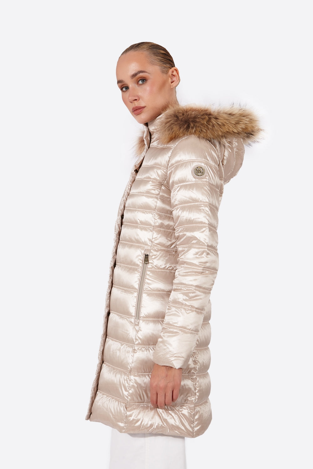 Women's down jacket ZOE Champagne-Jacket-Henry Arroway-XS-Champagne-Urbanheer