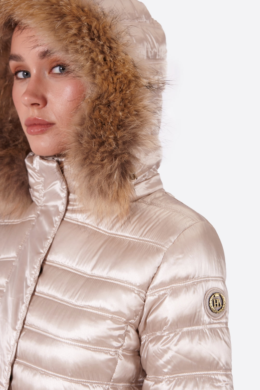 Women's down jacket ZOE Champagne-Jacket-Henry Arroway-XS-Champagne-Urbanheer