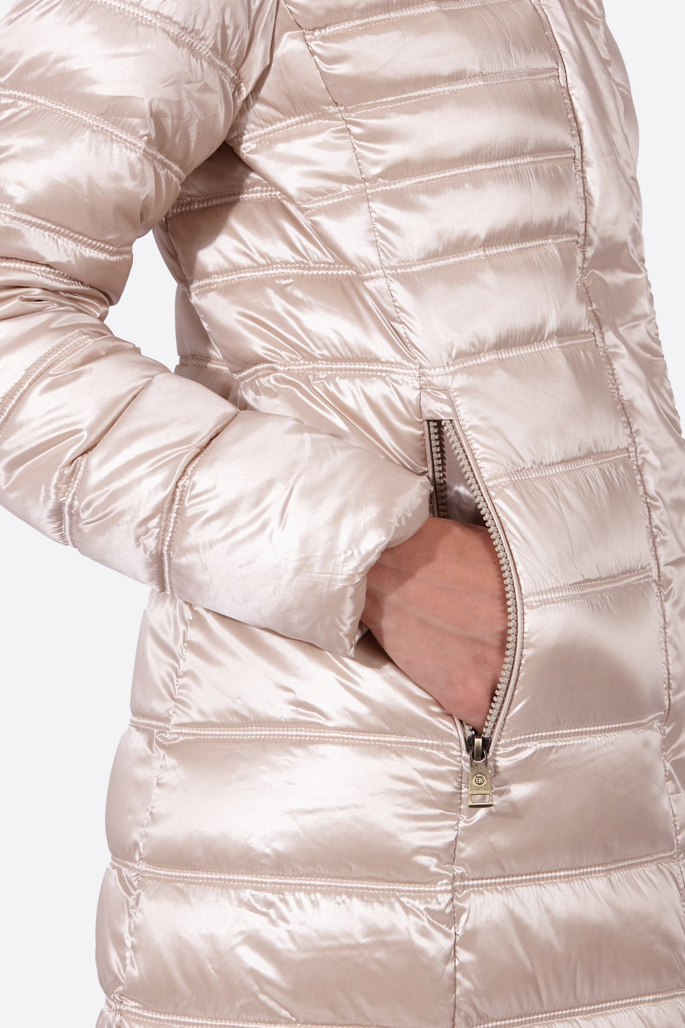 Women's down jacket ZOE Champagne-Jacket-Henry Arroway-XS-Champagne-Urbanheer