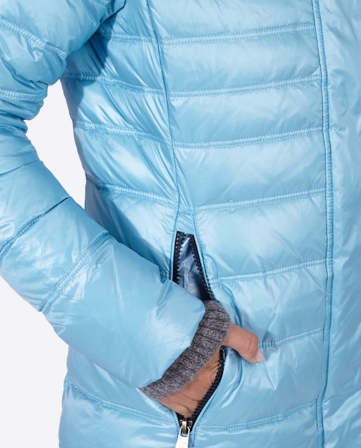 Women's down jacket ZOE Crystal Blue-Jacket-Henry Arroway-XS-Crystal Blue/c-Urbanheer
