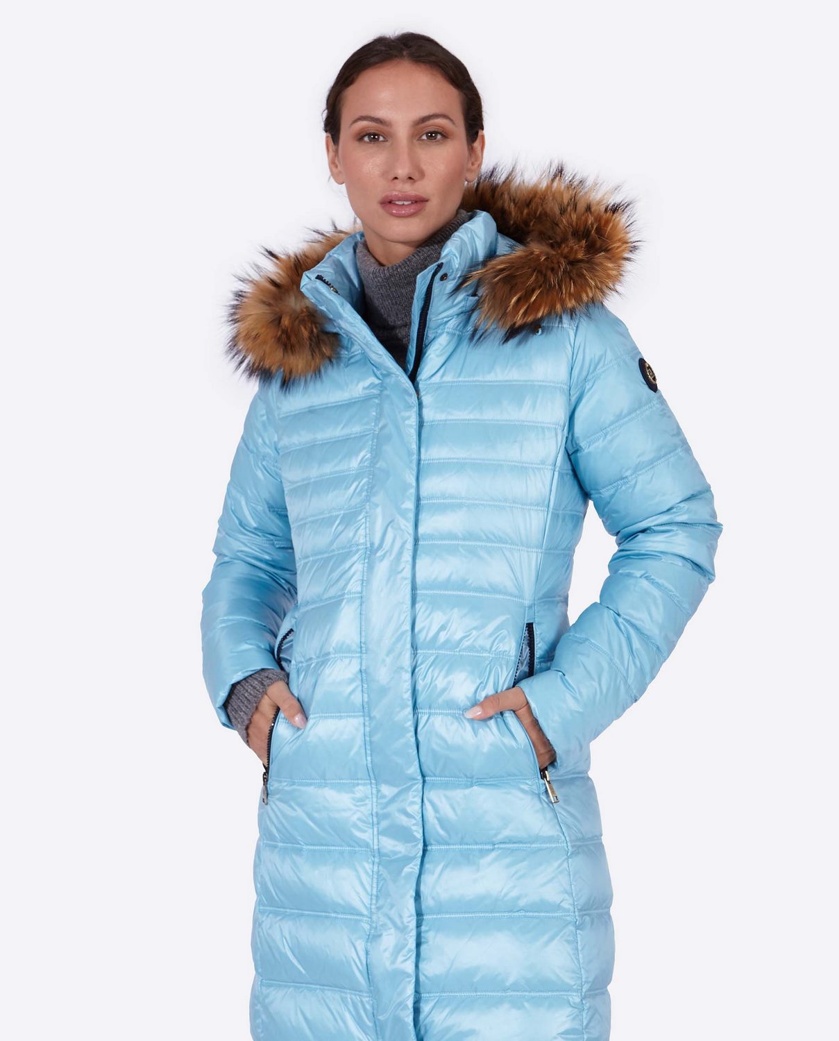 Women's down jacket ZOE Crystal Blue-Jacket-Henry Arroway-XS-Crystal Blue/c-Urbanheer