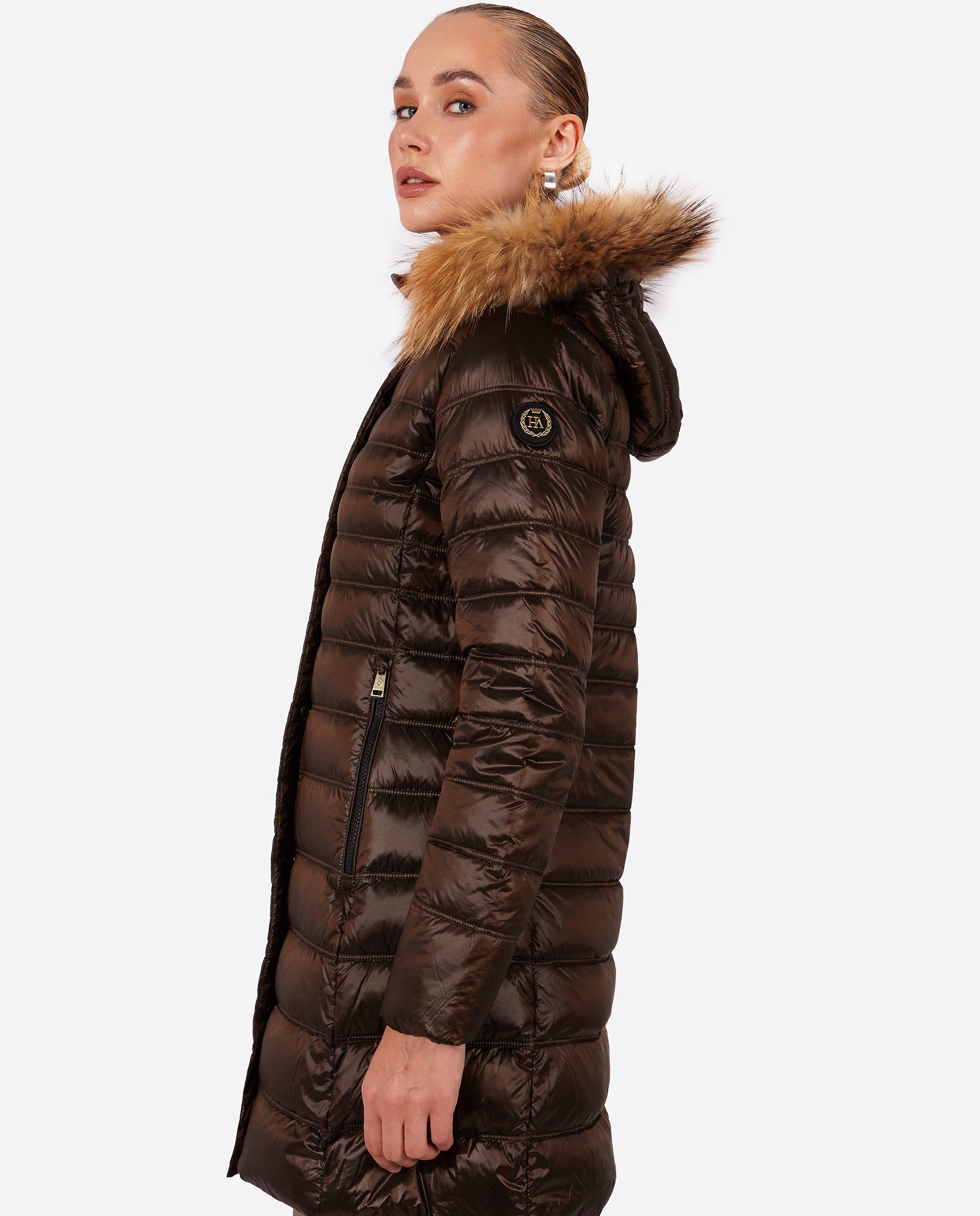 Women's down jacket ZOE Moka-Jacket-Henry Arroway-XS-Moka/c-Urbanheer