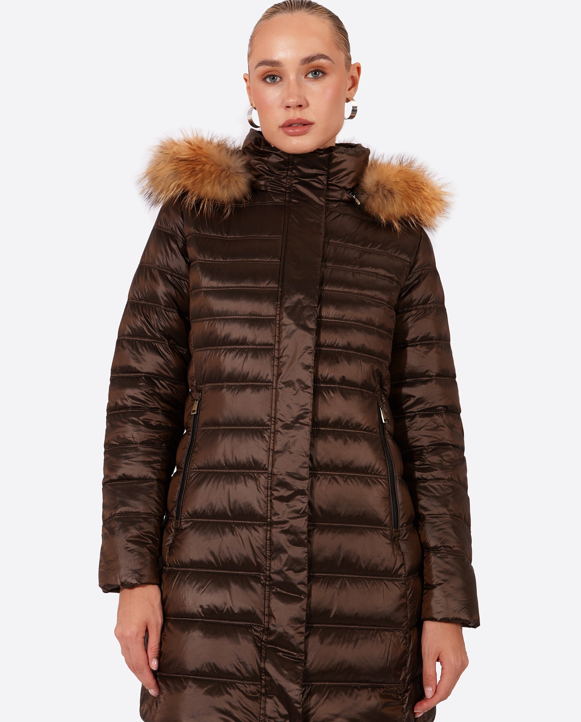 Women's down jacket ZOE Moka-Jacket-Henry Arroway-XS-Moka/c-Urbanheer