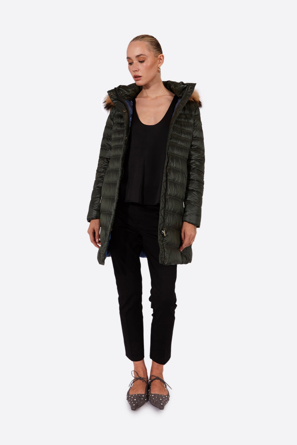 Women's down jacket ZOE Royal Green-Jacket-Henry Arroway-XS-Royal Green-Urbanheer