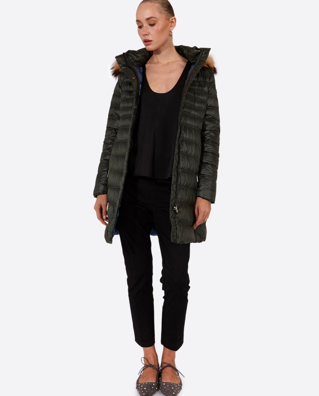 Women's down jacket ZOE Royal Green-Jacket-Henry Arroway-XS-Royal Green-Urbanheer