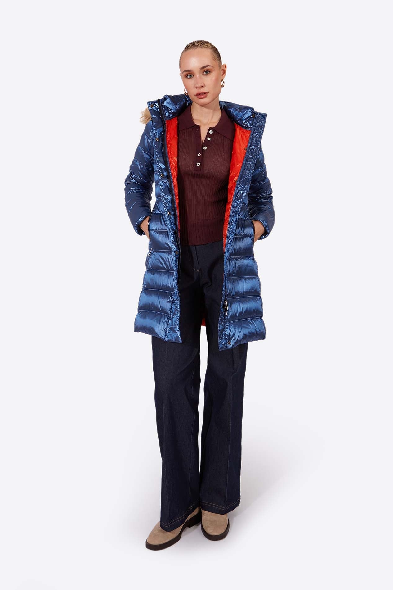 Women's down jacket ZOE Sapphire-Jacket-Henry Arroway-S-Sapphire-Urbanheer