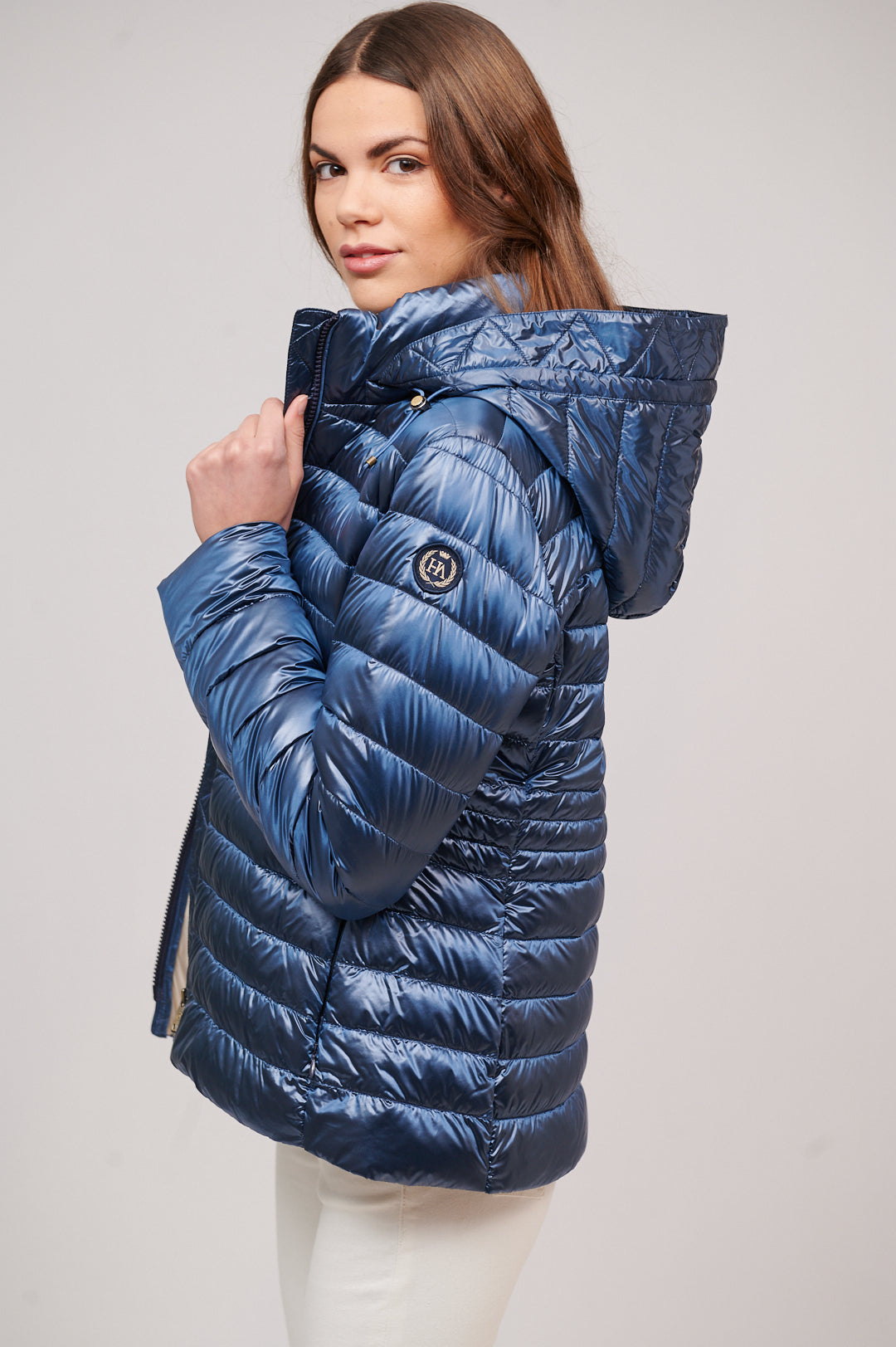 Women's short down jacket HALLEY Azul-Jacket-Henry Arroway-XS-Azul-Urbanheer