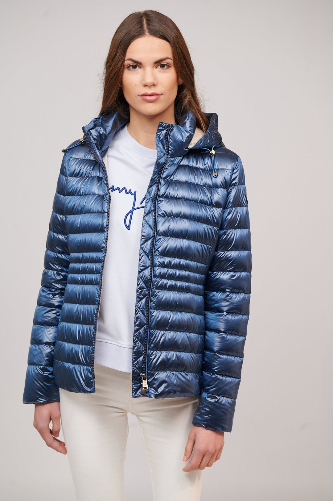 Women's short down jacket HALLEY Azul-Jacket-Henry Arroway-XS-Azul-Urbanheer