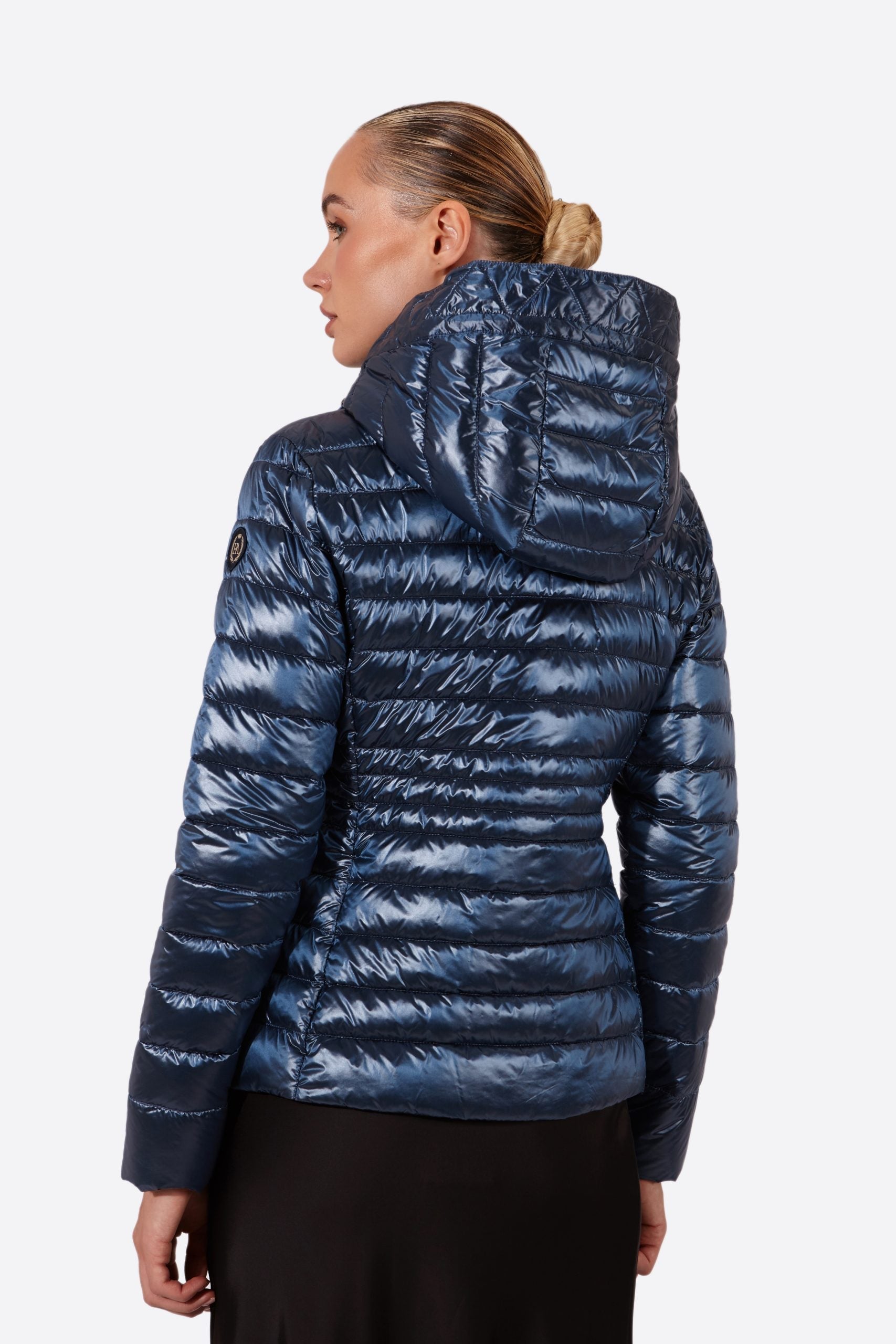 Women's short down jacket HALLEY COBALT-Jacket-Henry Arroway-XS-COBALT-Urbanheer