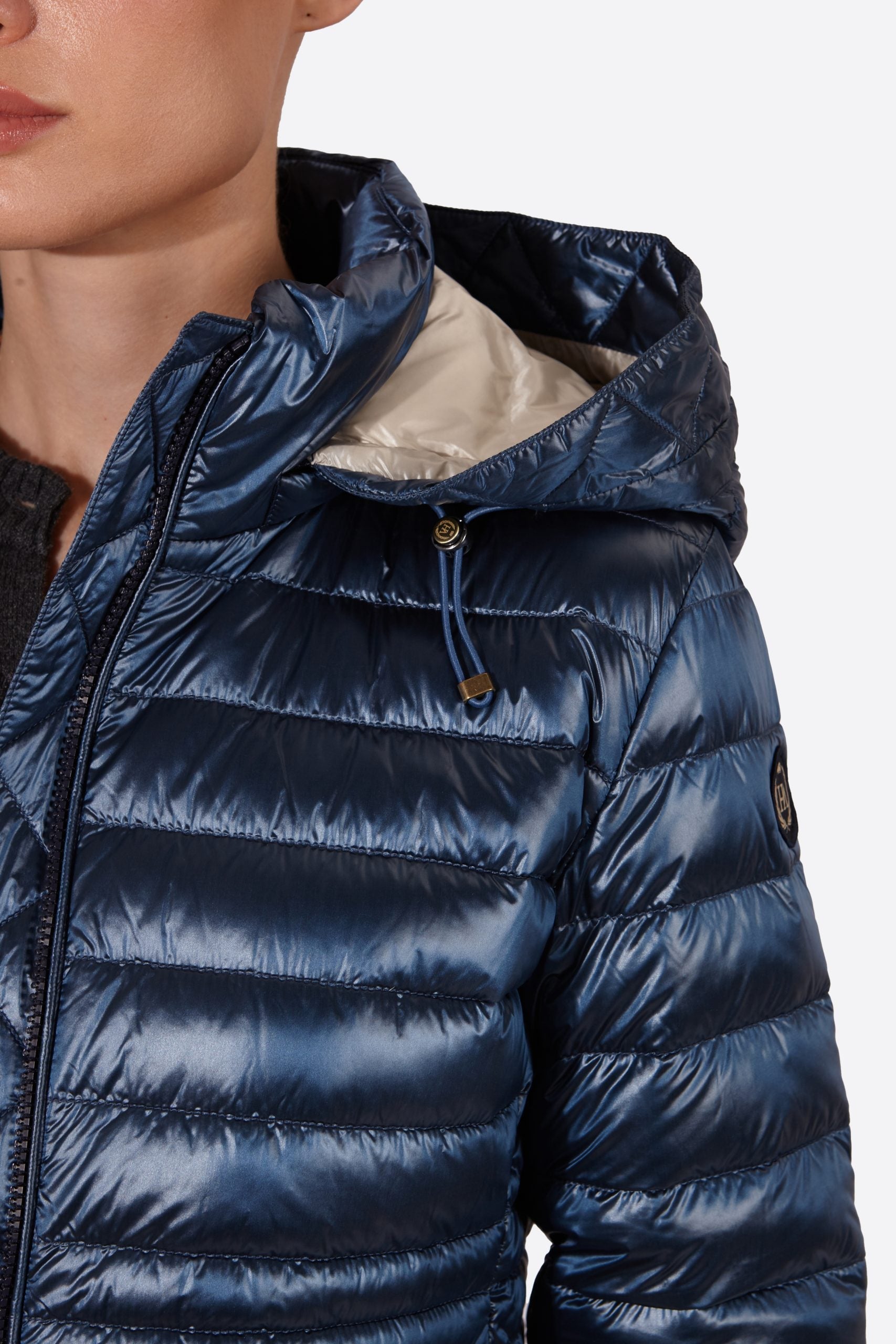 Women's short down jacket HALLEY COBALT-Jacket-Henry Arroway-XS-COBALT-Urbanheer