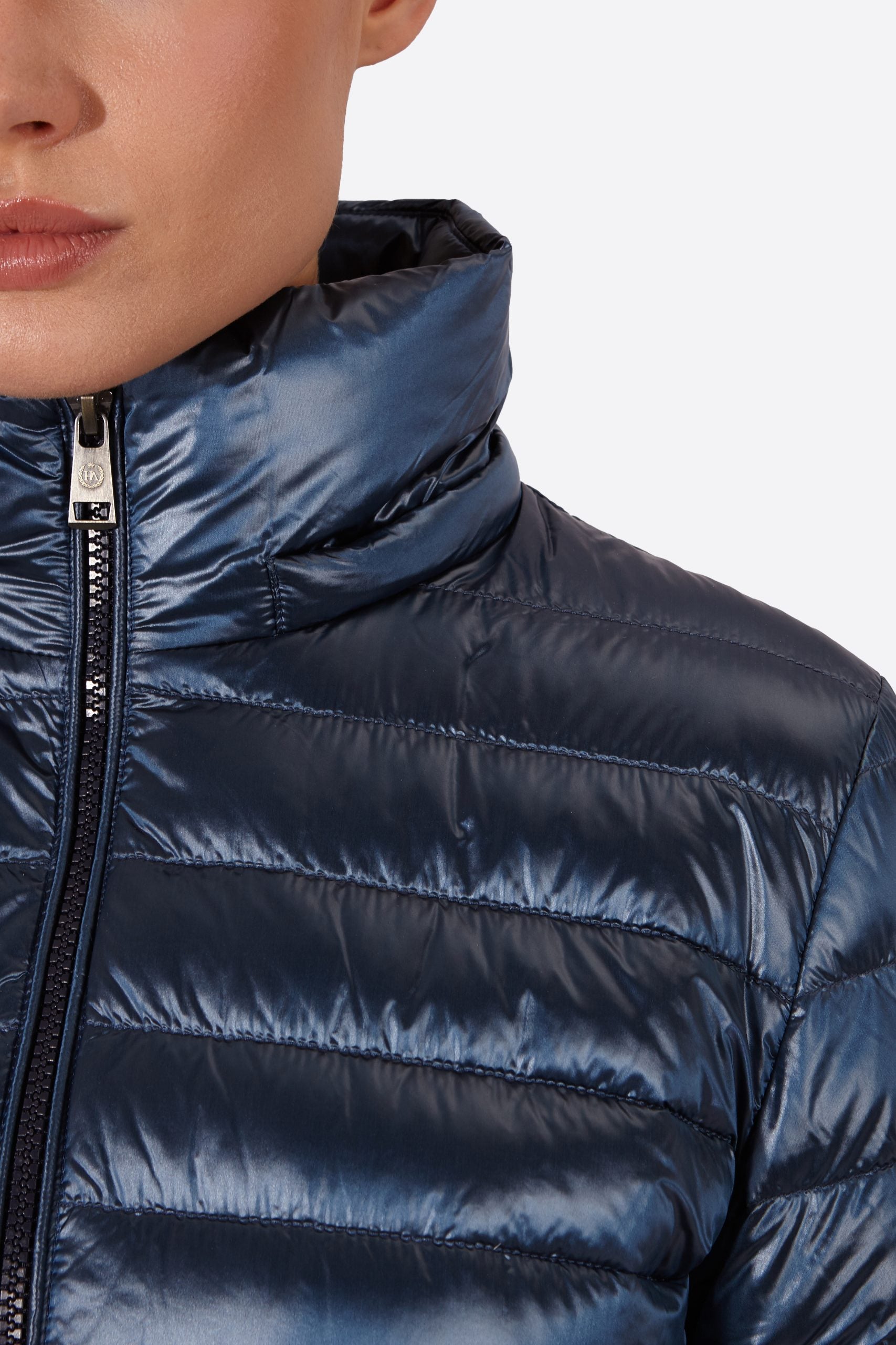 Women's short down jacket HALLEY COBALT-Jacket-Henry Arroway-XS-COBALT-Urbanheer