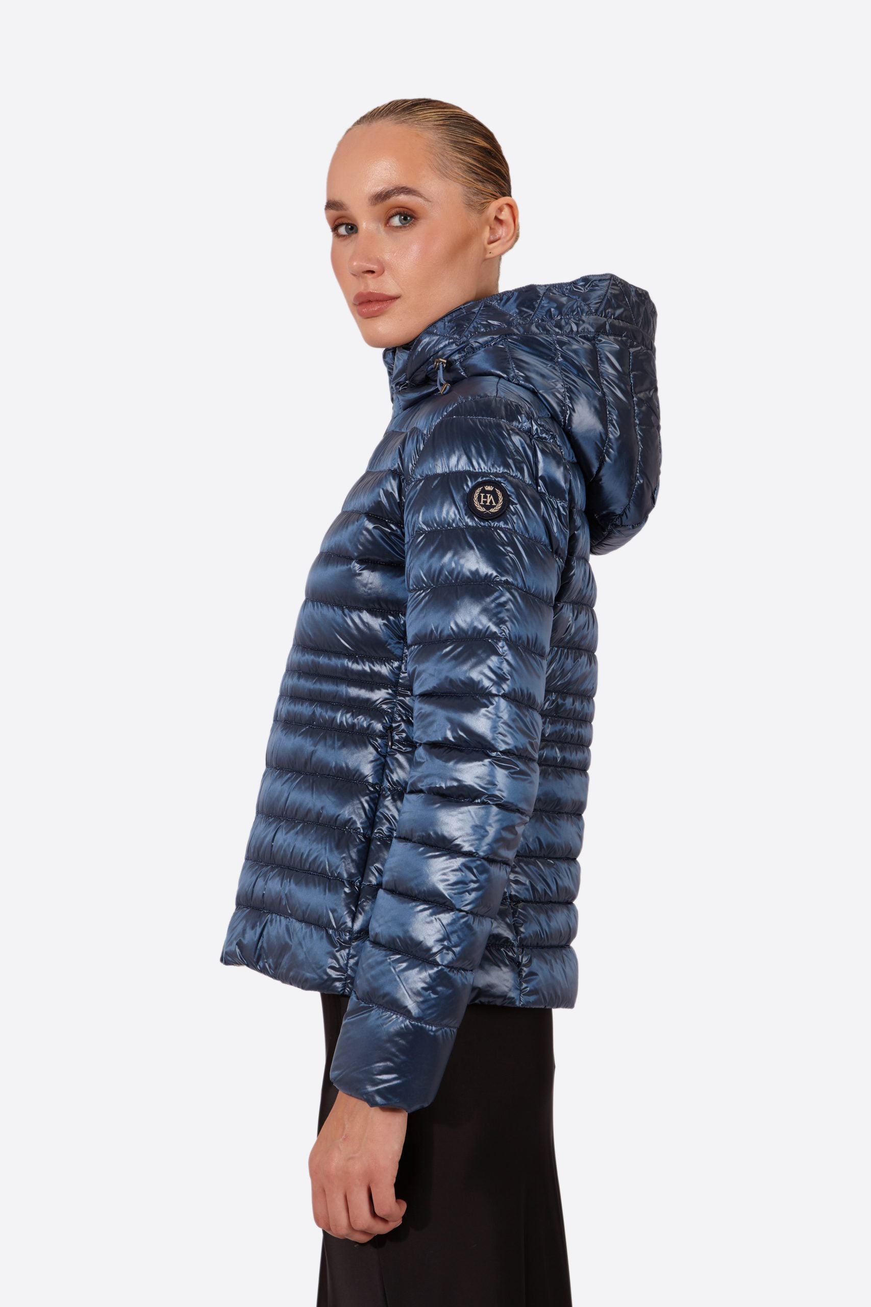 Women's short down jacket HALLEY COBALT-Jacket-Henry Arroway-XS-COBALT-Urbanheer