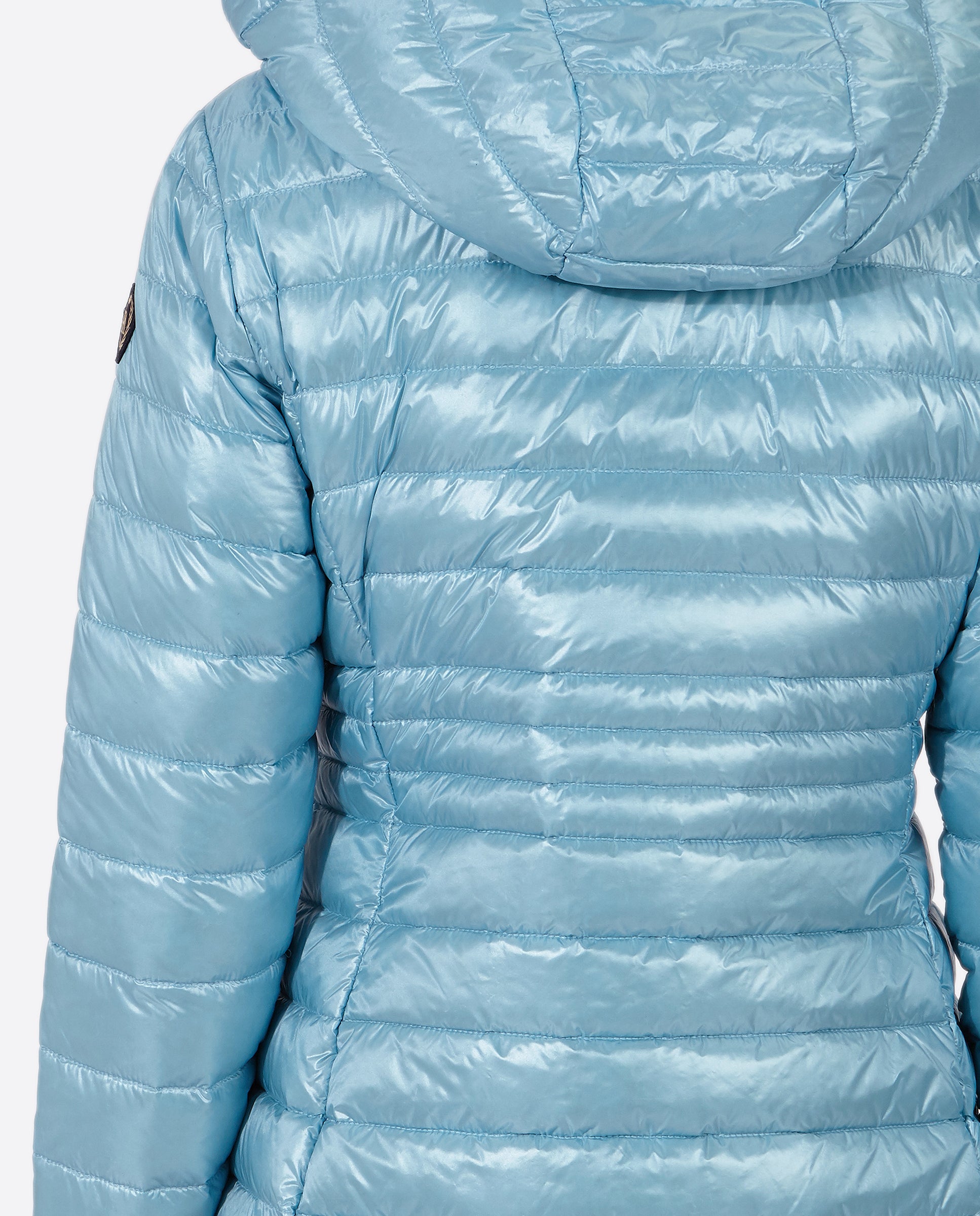 Women's short down jacket HALLEY CRYSTAL BLUE-Jacket-Henry Arroway-XS-CRYSTAL BLUE-Urbanheer