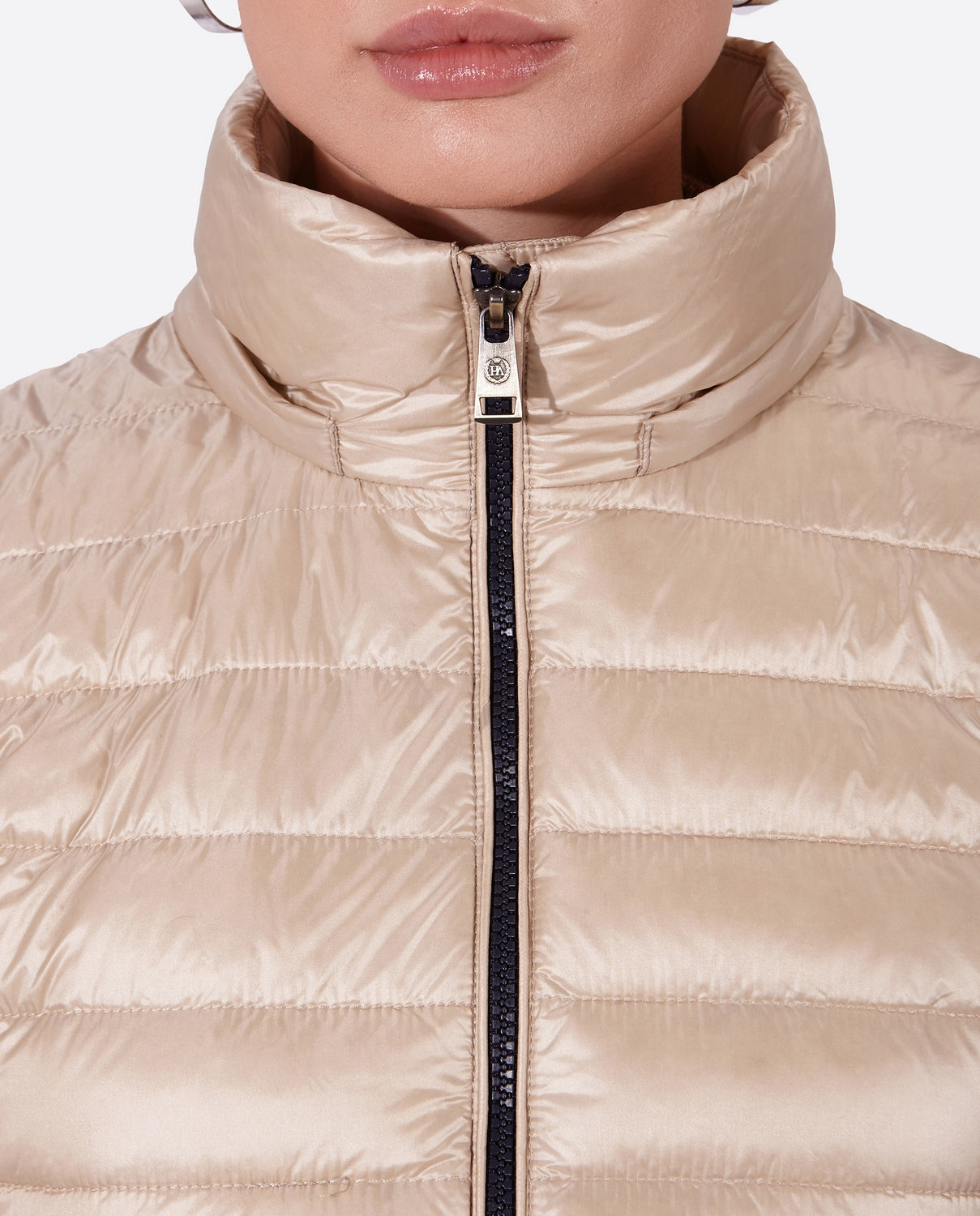 Women's short down jacket HALLEY Champagne-Jacket-Henry Arroway-XS-Champagne-Urbanheer