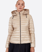 Women's short down jacket HALLEY Champagne-Jacket-Henry Arroway-XS-Champagne-Urbanheer