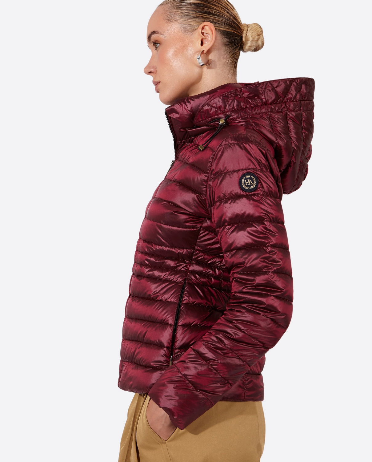 Women's short down jacket HALLEY Dark Purple-Jacket-Henry Arroway-XS-Dark Purple-Urbanheer