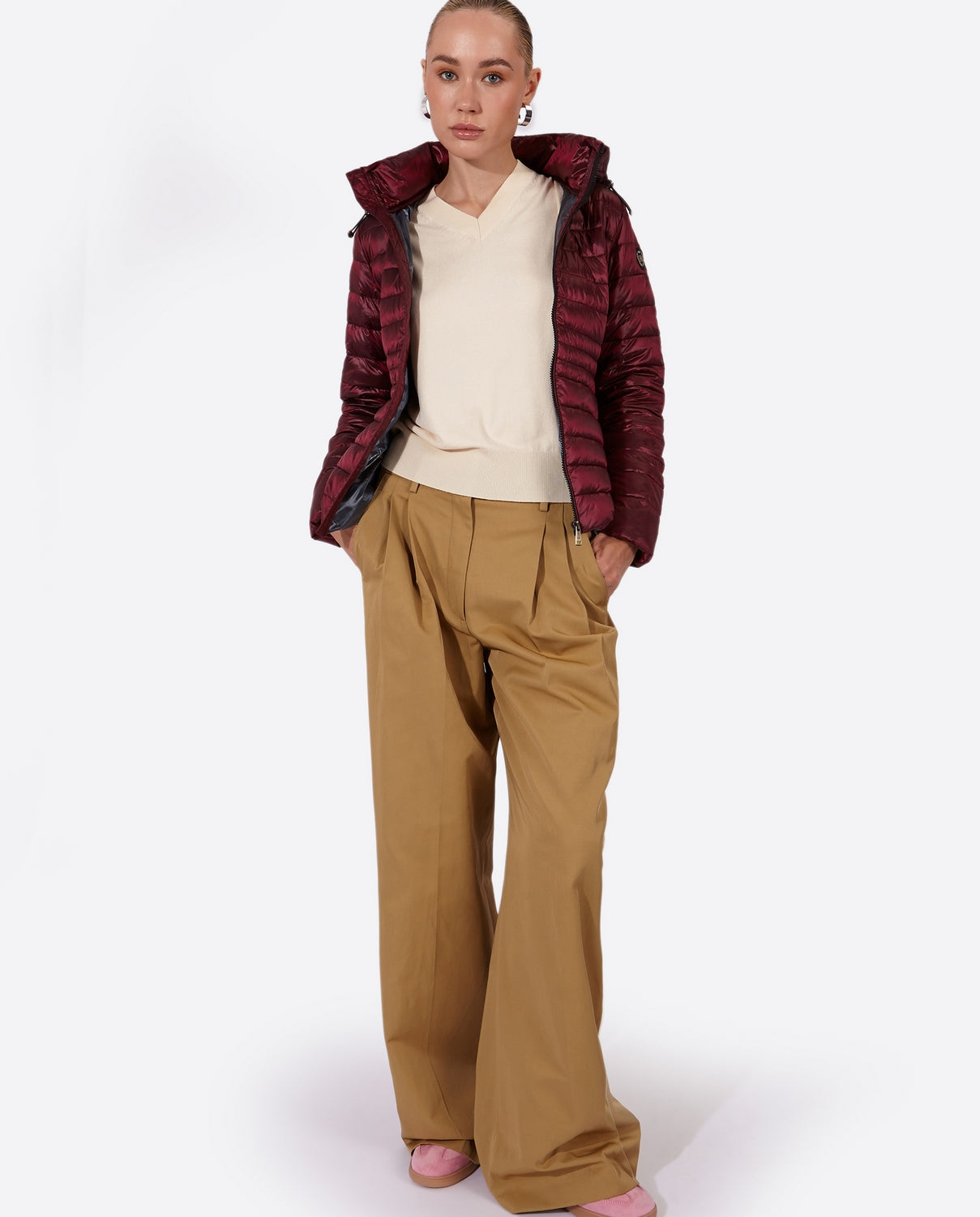 Women's short down jacket HALLEY Dark Purple-Jacket-Henry Arroway-XS-Dark Purple-Urbanheer