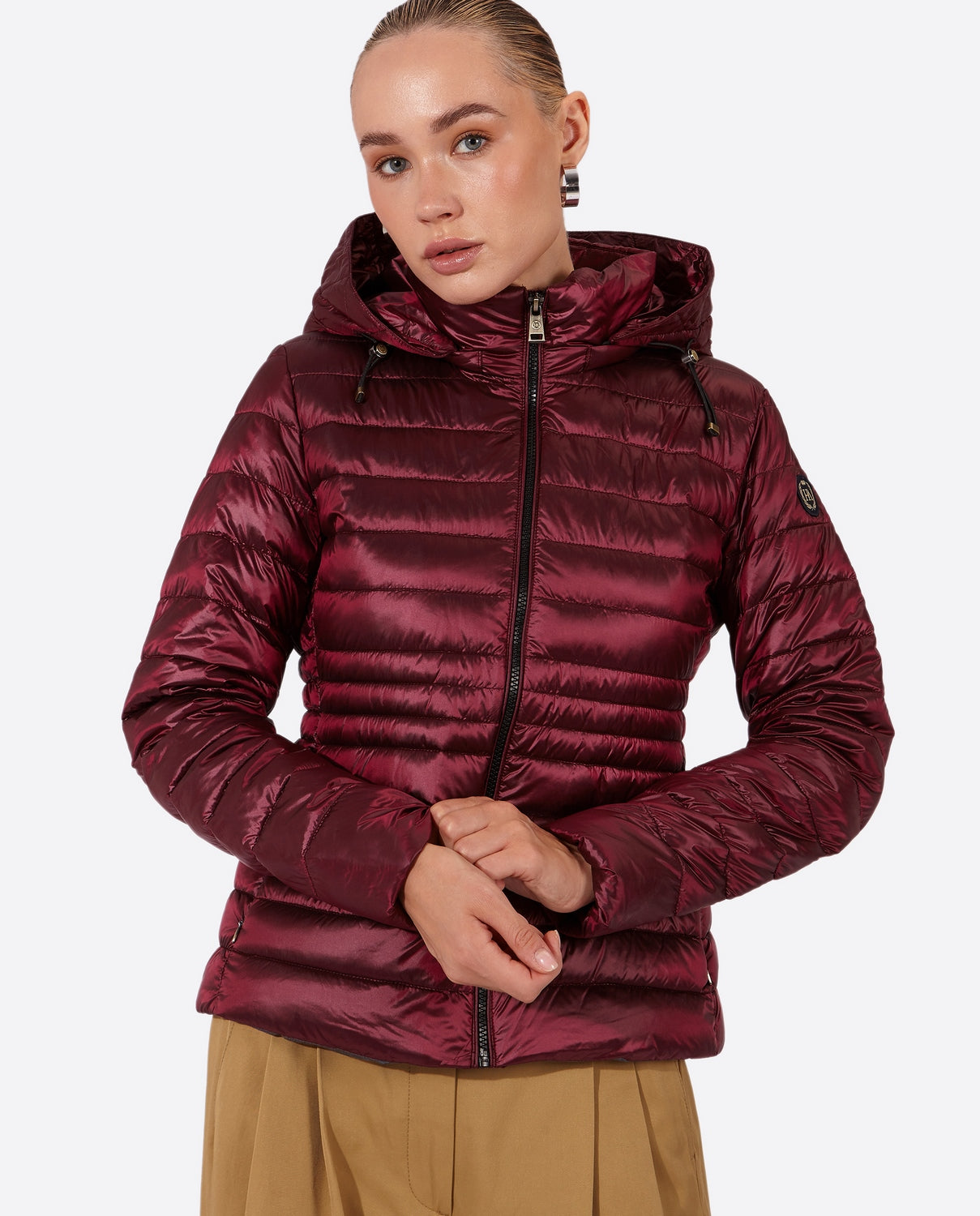 Women's short down jacket HALLEY Dark Purple-Jacket-Henry Arroway-XS-Dark Purple-Urbanheer