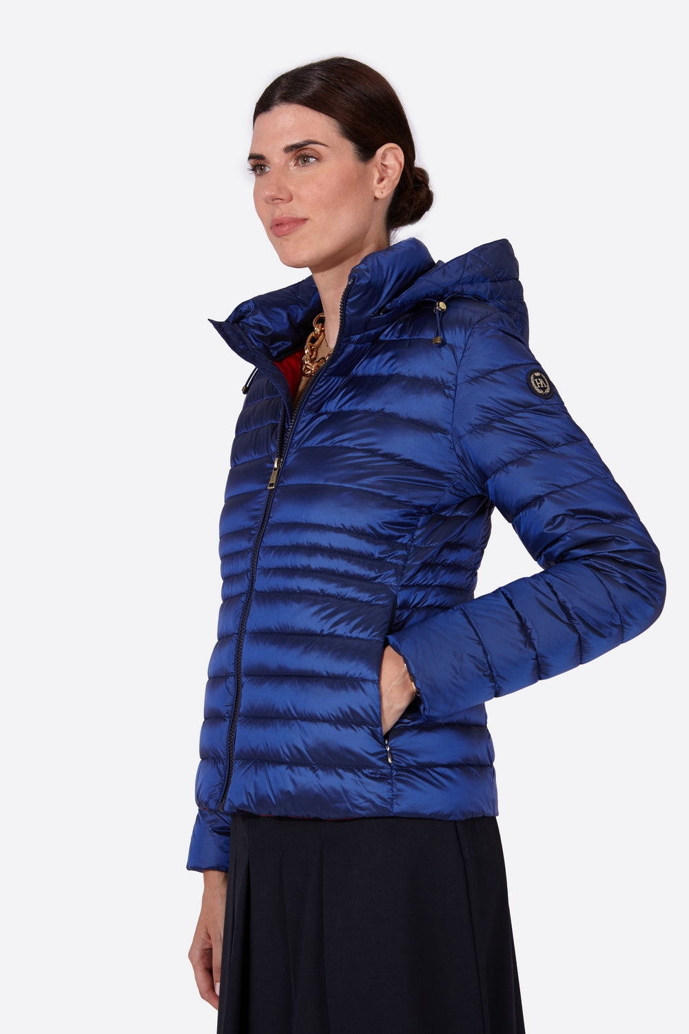 Women's short down jacket HALLEY Klein Blue-Jacket-Henry Arroway-XS-Klein Blue-Urbanheer