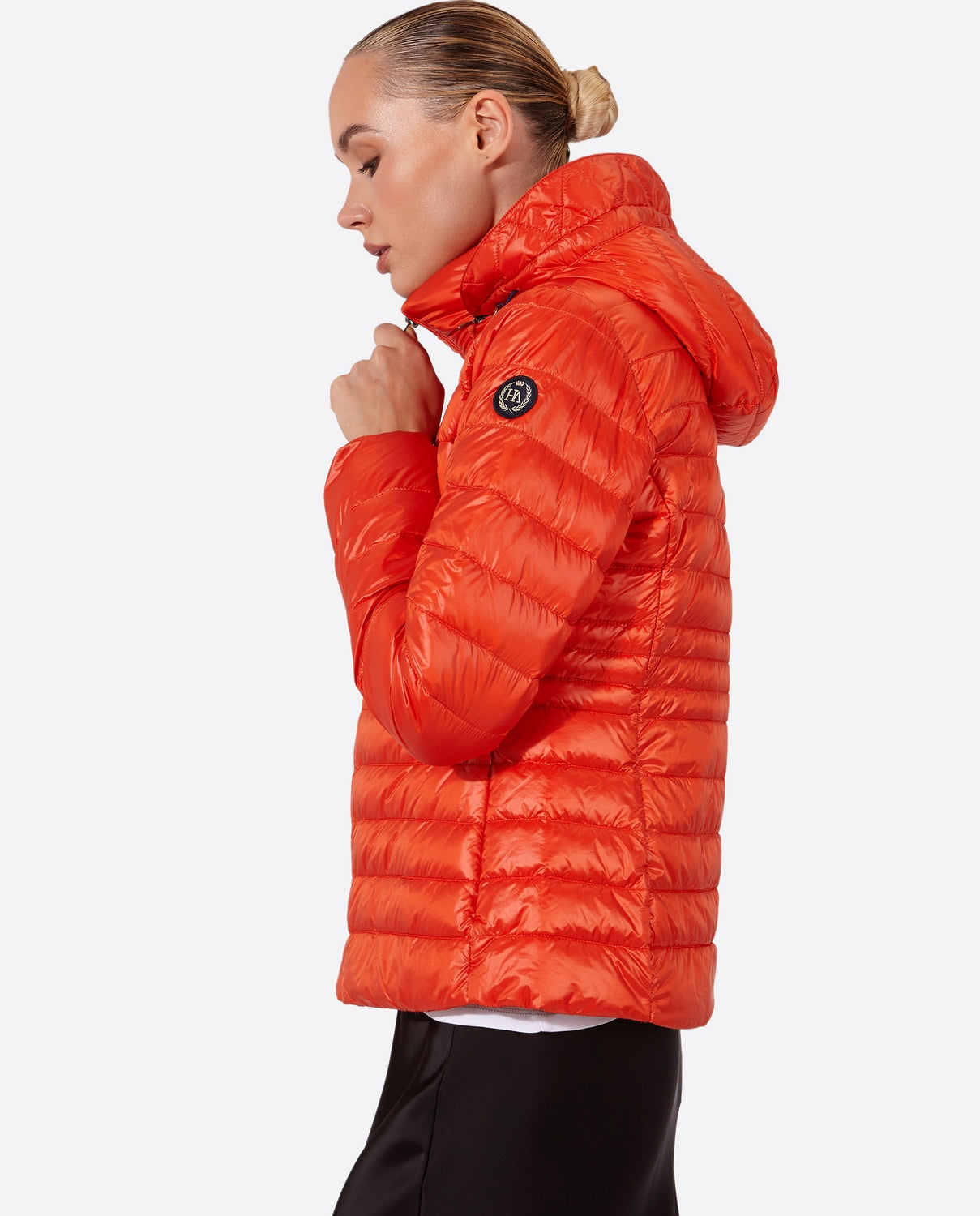 Women's short down jacket HALLEY Orange-Jacket-Henry Arroway-XS-Orange-Urbanheer
