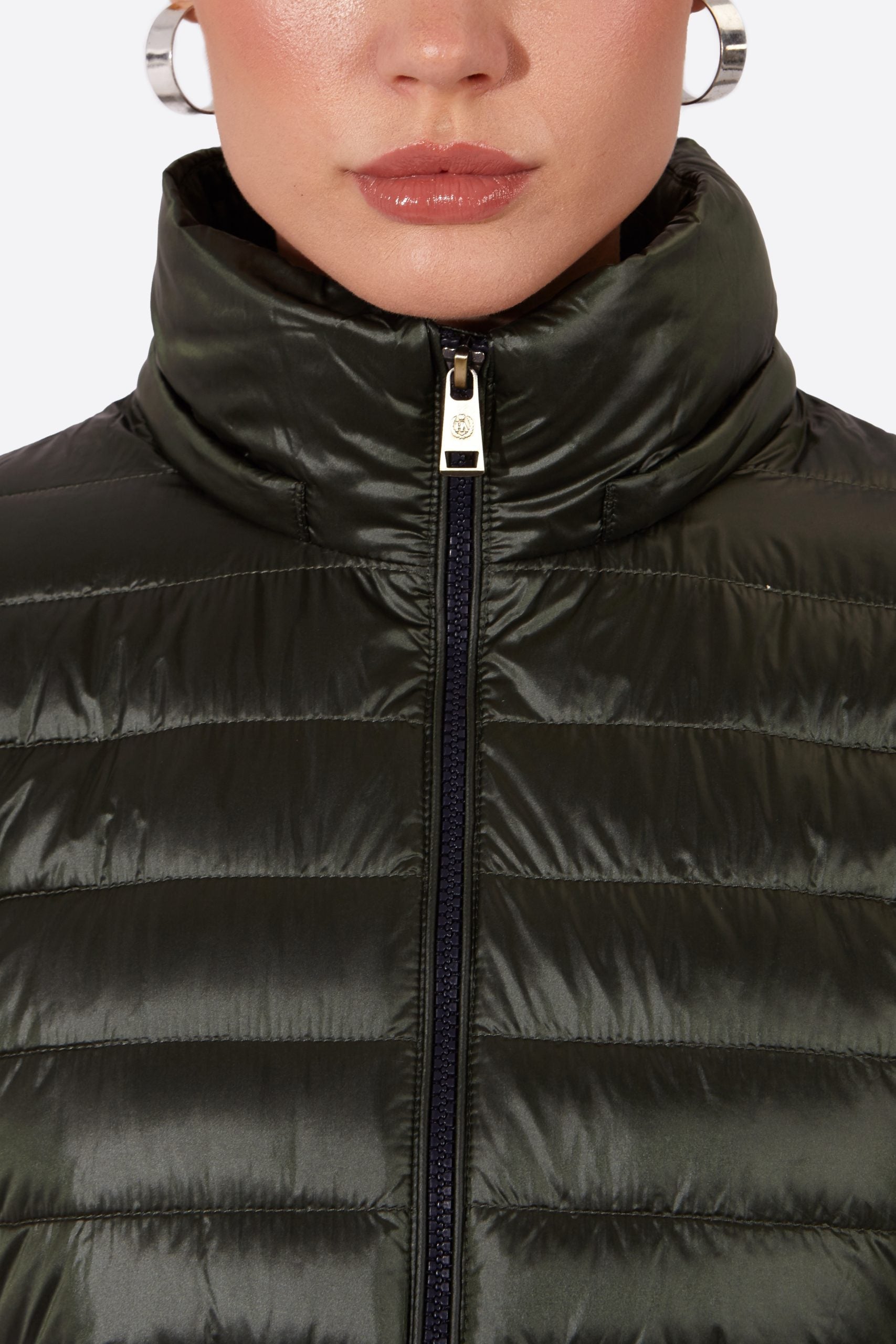Women's short down jacket HALLEY ROYAL GREEN-Jacket-Henry Arroway-XS-ROYAL GREEN-Urbanheer