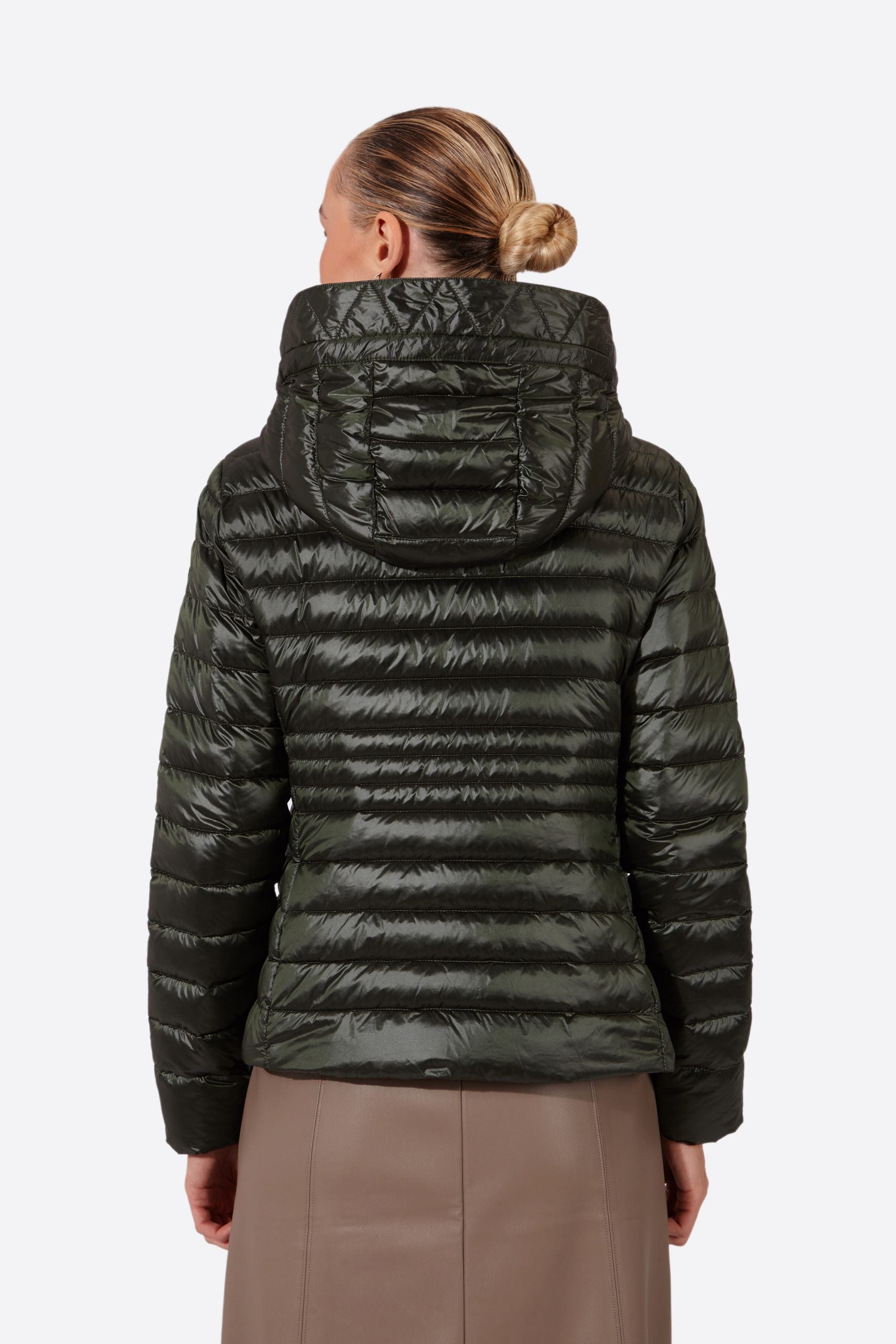 Women's short down jacket HALLEY ROYAL GREEN-Jacket-Henry Arroway-XS-ROYAL GREEN-Urbanheer