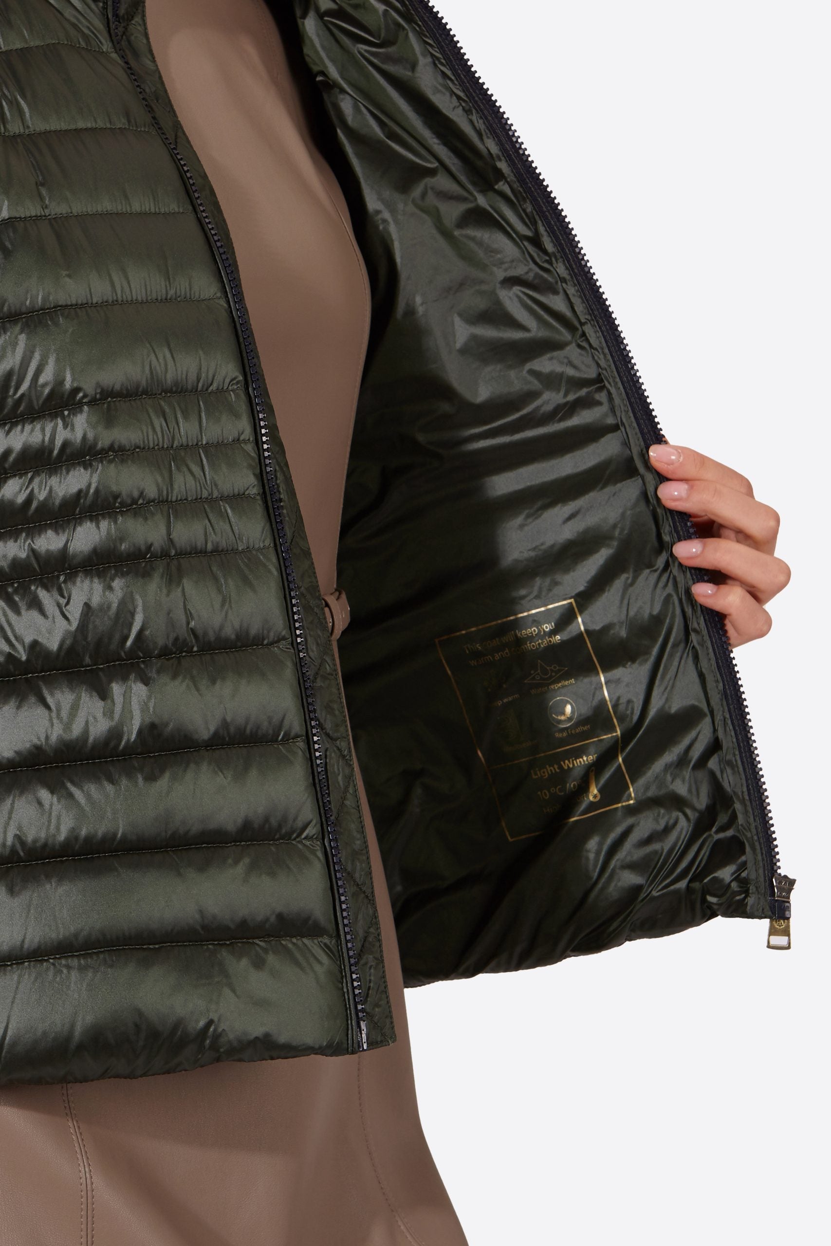 Women's short down jacket HALLEY ROYAL GREEN-Jacket-Henry Arroway-XS-ROYAL GREEN-Urbanheer