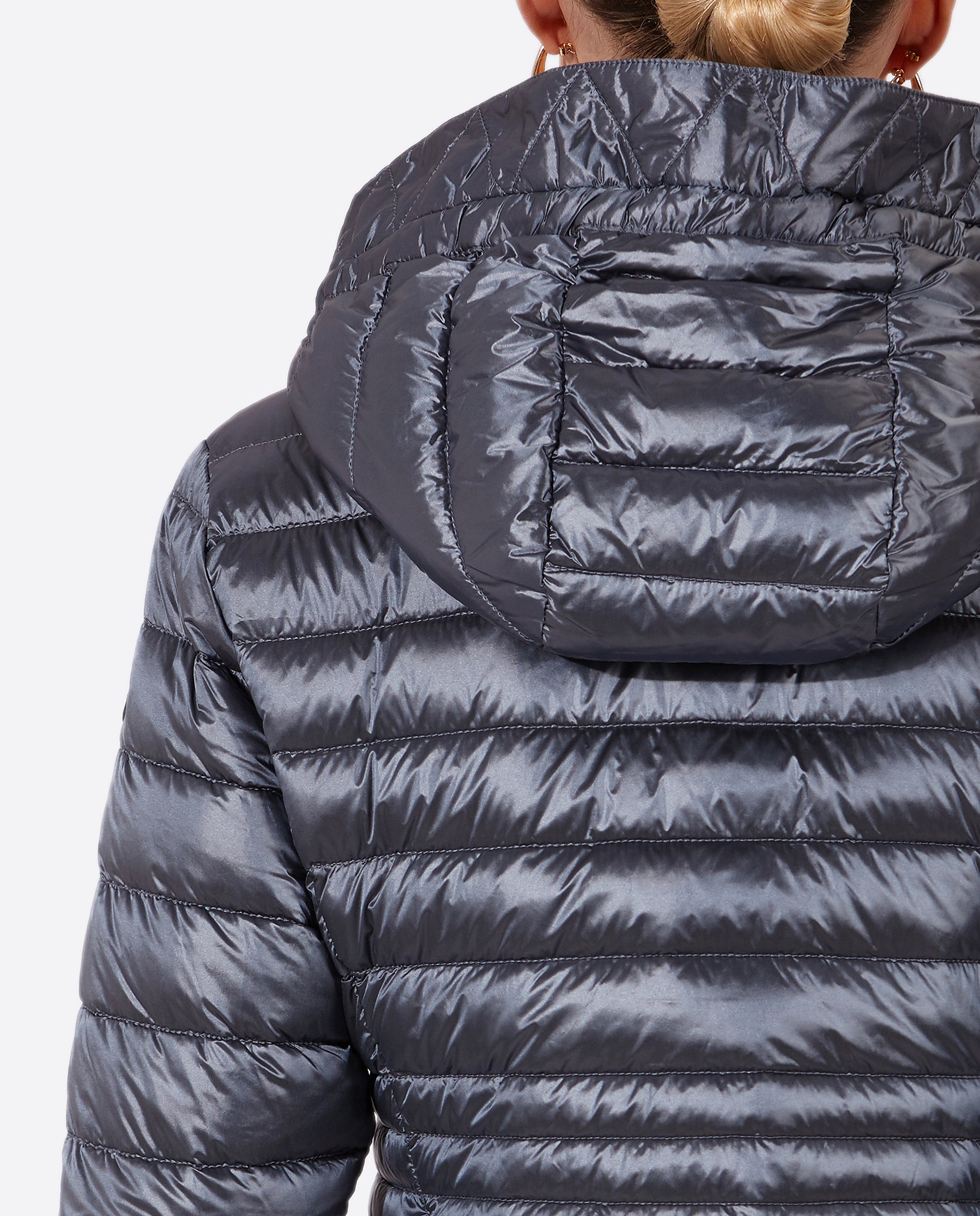 Women's short down jacket HALLEY STEEL BLUE-Jacket-Henry Arroway-XS-Steel Blue-Urbanheer