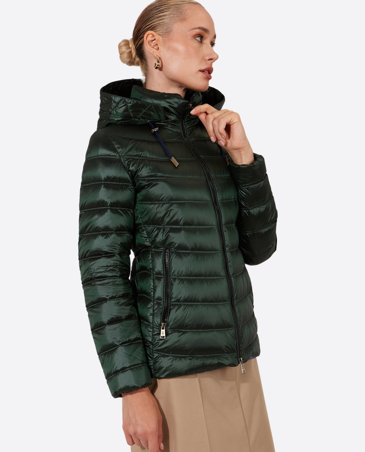 Women's short down jacket ROSALIA-Jacket-Henry Arroway-XS-Black/c-Urbanheer