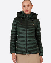 Women's short down jacket ROSALIA-Jacket-Henry Arroway-XS-Green Forest-Urbanheer