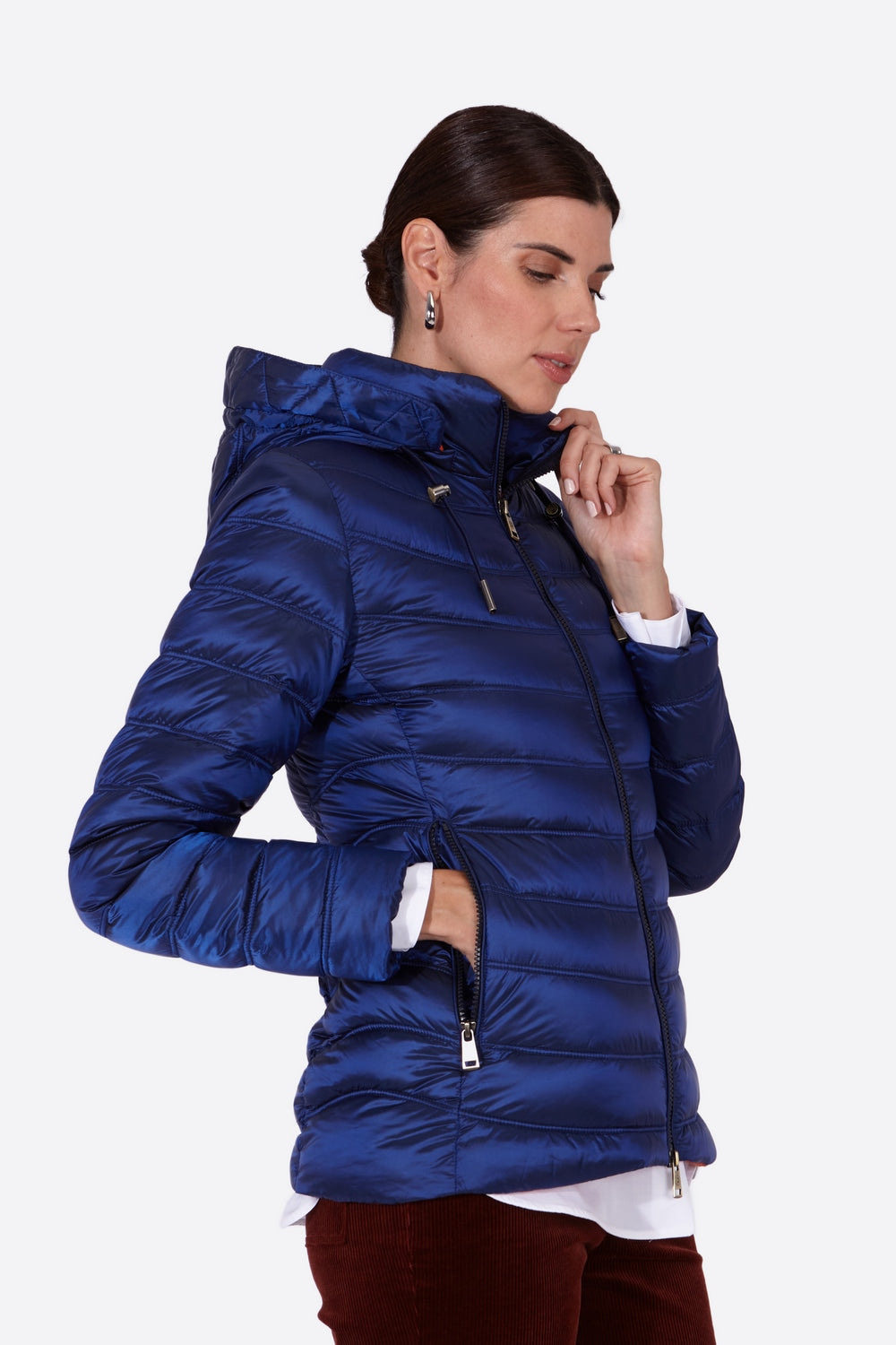 Women's short down jacket ROSALIA Klein Blue-Jacket-Henry Arroway-XS-Klein Blue-Urbanheer