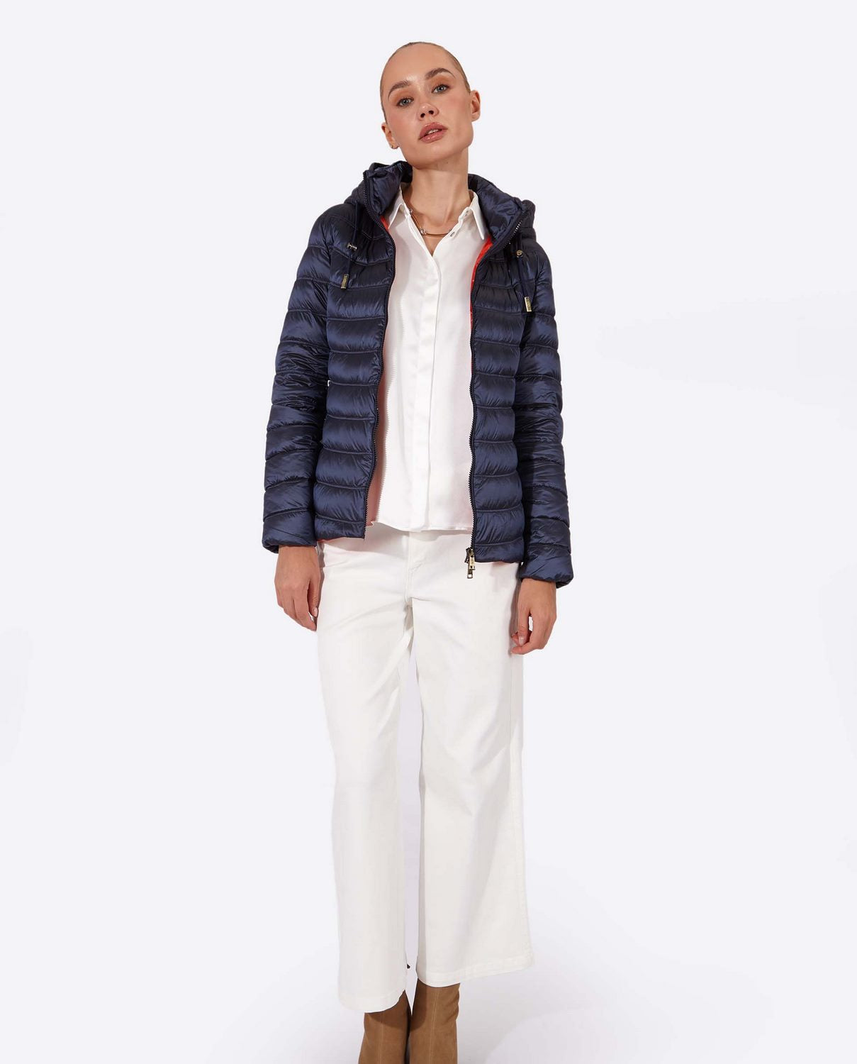 Women's short down jacket ROSALIA Navy-Jacket-Henry Arroway-XS-Navy-Urbanheer