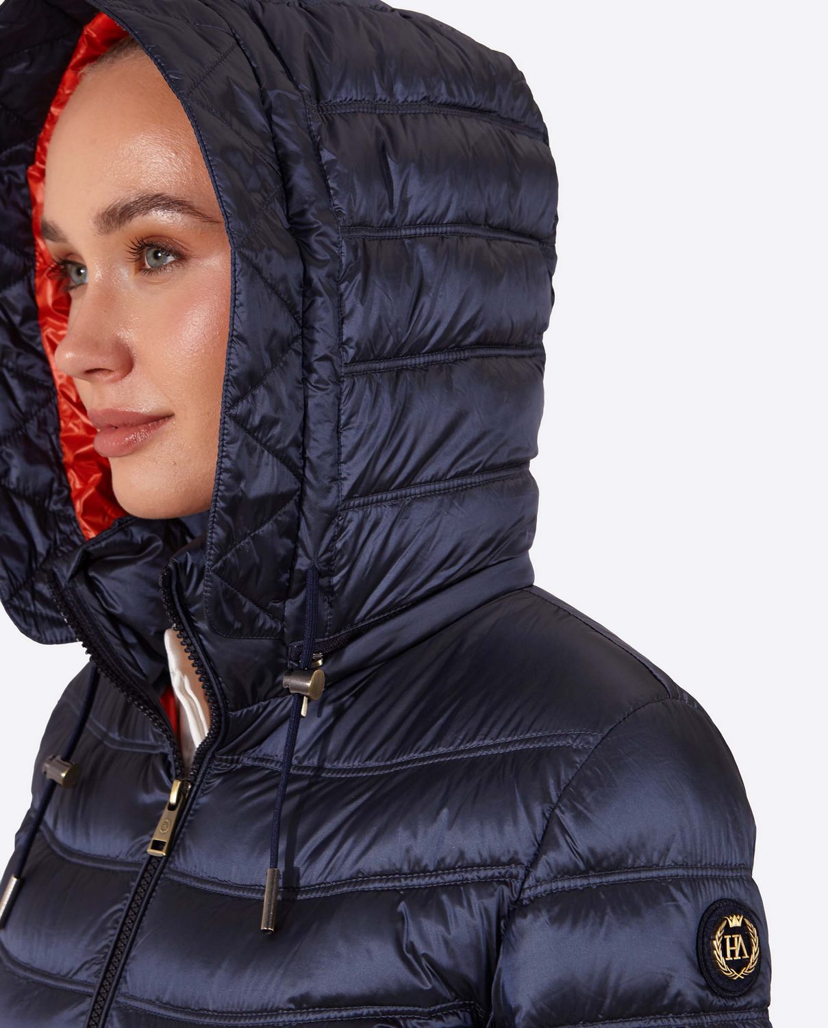 Women's short down jacket ROSALIA Navy-Jacket-Henry Arroway-XS-Navy-Urbanheer